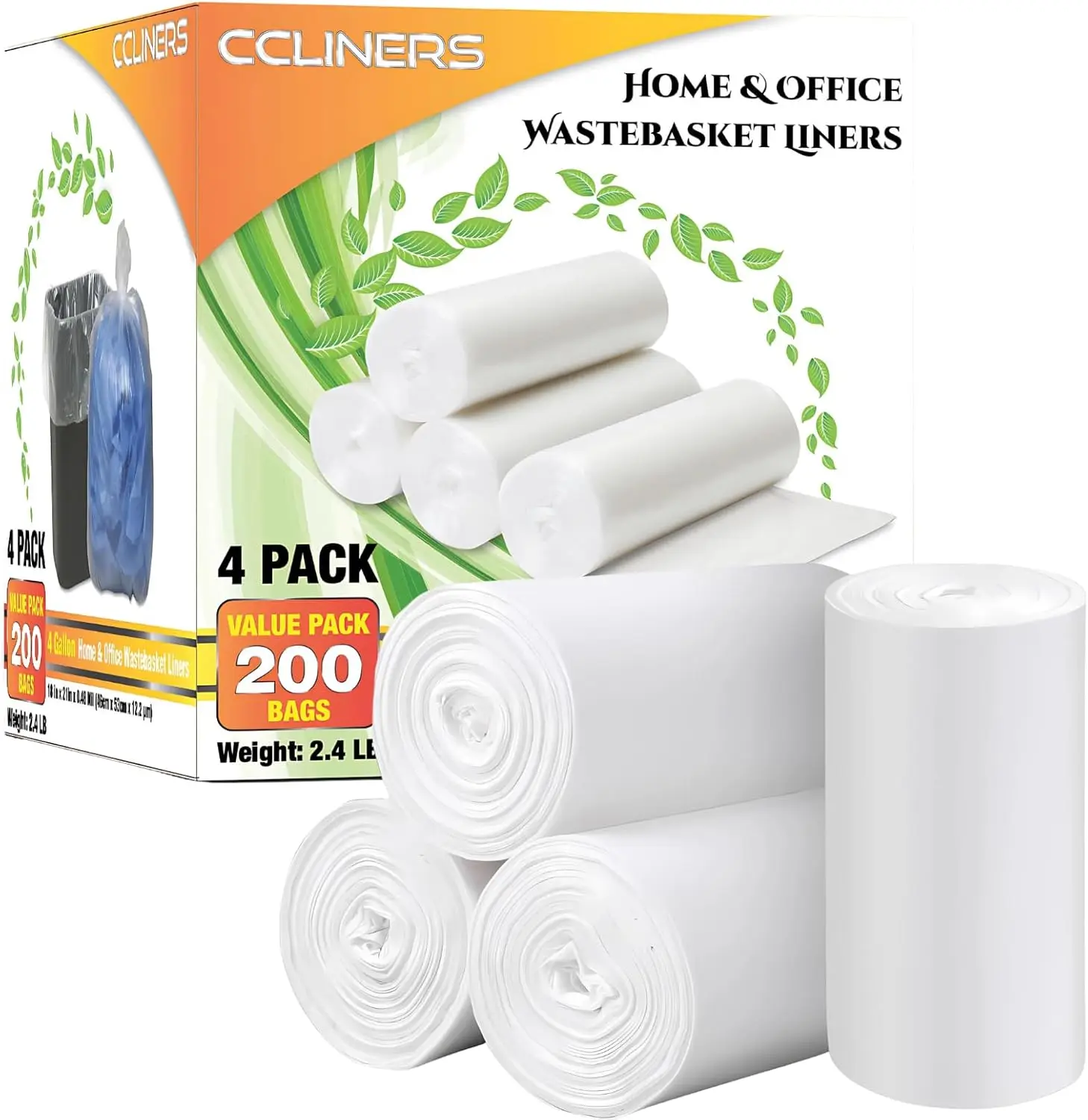4 Gallon Trash Bags for Small Bathroom Wastebasket, Clear Plastic Liners with 200 Count for Home and Office
4 Gallon Trash Bags for Small Bathroom Wastebasket, Clear Plastic Liners with 200 Count for Home and Office