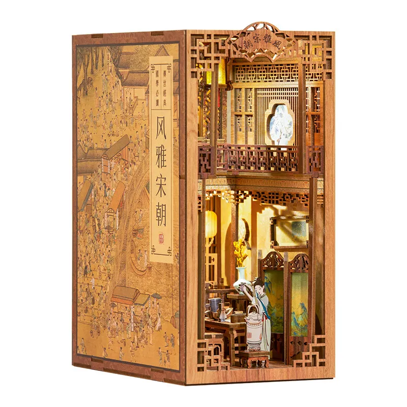 Elegant Song Dynasty ancient style book handmade three-dimensional DIY wooden assembly Guochao model Valentine's Day gift
Elegant Song Dynasty ancient style book handmade three-dimensional DIY wooden assembly Guochao model Valentine's Day gift