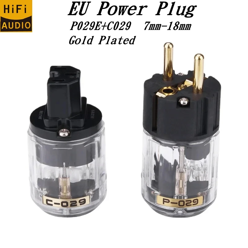 High Quality Pair P029E+C029 EU Power Plug IEC Female Connector hifi audio diy AC power cable Cord Plug
High Quality Pair P029E+C029 EU Power Plug IEC Female Connector hifi audio diy AC power cable Cord Plug
