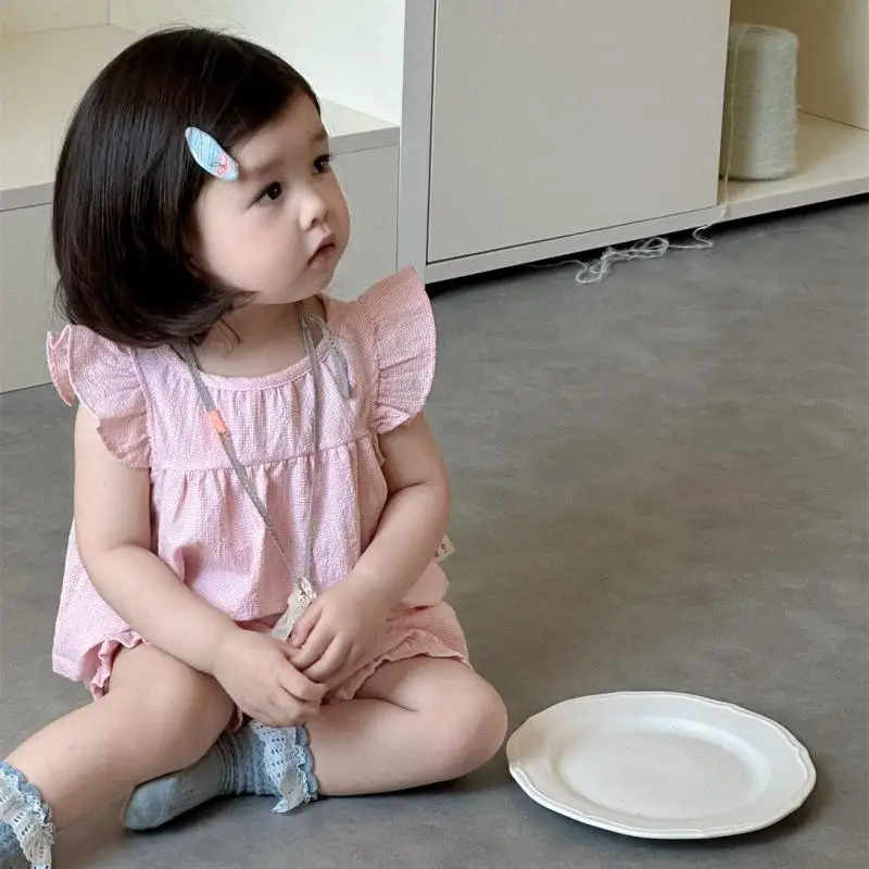 2025 Summer New Baby Girls Cute Flying Sleeve Solid Tops + Shorts 2pcs Suit Infant Toddler Sweet Princess Flower Print Outfits
2025 Summer New Baby Girls Cute Flying Sleeve Solid Tops + Shorts 2pcs Suit Infant Toddler Sweet Princess Flower Print Outfits