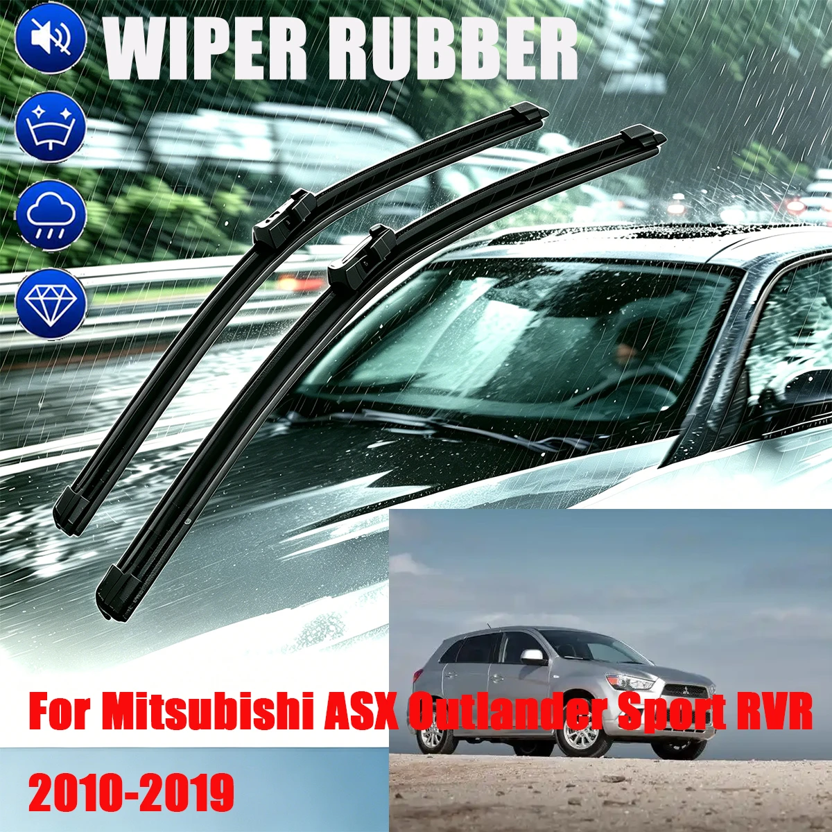 For Mitsubishi ASX Outlander Sport RVR 2010-2019 3PCS 24" + 21" + 10" Front Rear Wiper Blades Windshield Windscreen Accessories
For Mitsubishi ASX Outlander Sport RVR 2010-2019 3PCS 24" + 21" + 10" Front Rear Wiper Blades Windshield Windscreen Accessories