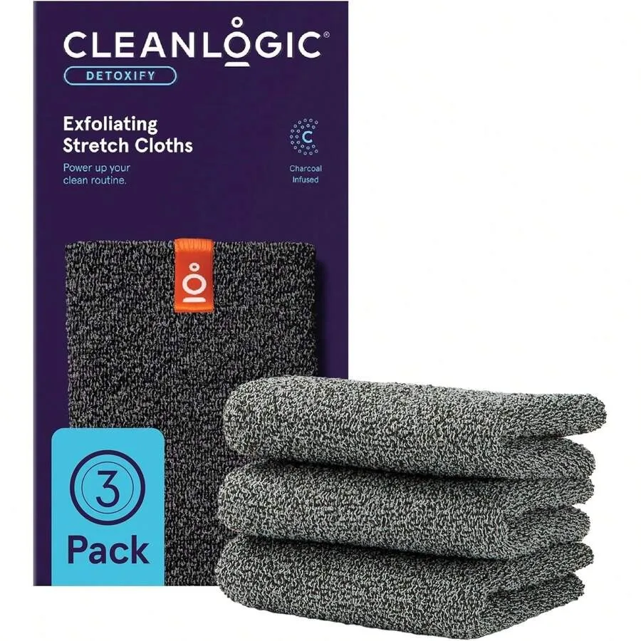 Body Exfoliating Cloth, Stretchy Detox Charcoal Infused Exfoliator Bath And Shower Washcloths, Reusable Dailkincare Tool, 3 Cou
Body Exfoliating Cloth, Stretchy Detox Charcoal Infused Exfoliator Bath And Shower Washcloths, Reusable Dailkincare Tool, 3 Cou