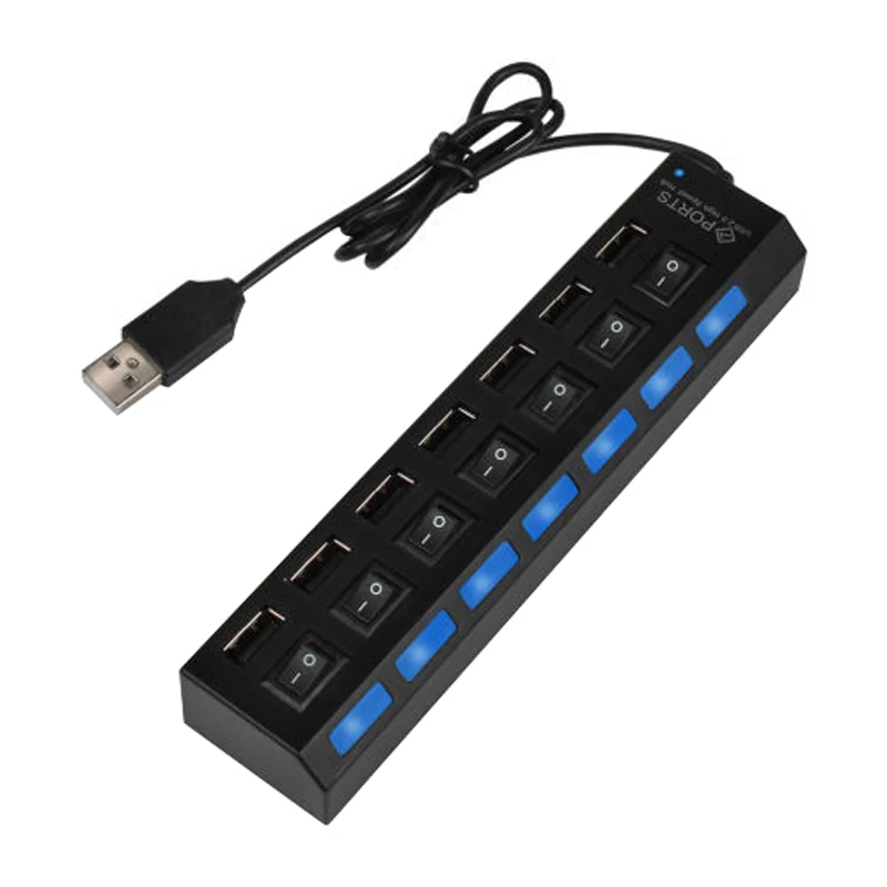 7-Port Usb 2.0 Multi Hub High-Speed 480Mbps Desktop Usb Hub With On Off Switch Current Protection For Laptop Pc Black
7-Port Usb 2.0 Multi Hub High-Speed 480Mbps Desktop Usb Hub With On Off Switch Current Protection For Laptop Pc Black