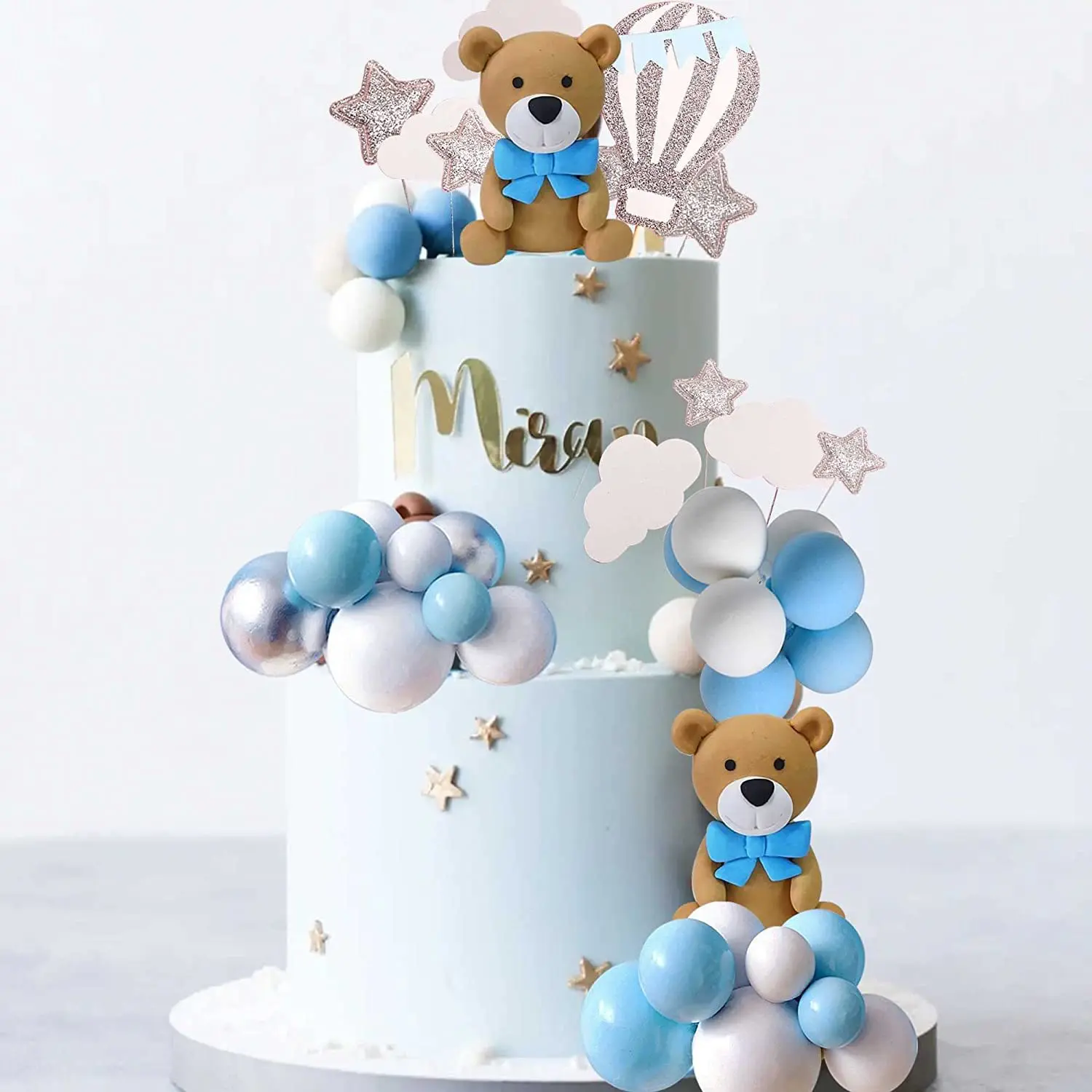 Pink Blue Bear Cake Decor for Kids, Cupcake Topper, Baby Bear Theme, First Happy Birthday Party Decor, Boy and Girl
Pink Blue Bear Cake Decor for Kids, Cupcake Topper, Baby Bear Theme, First Happy Birthday Party Decor, Boy and Girl