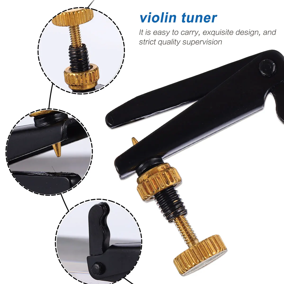 4pcs Black Violin String Adjuster for 3/4-4/4 Size Easy Installation High Precision Metal Accessories
4pcs Black Violin String Adjuster for 3/4-4/4 Size Easy Installation High Precision Metal Accessories