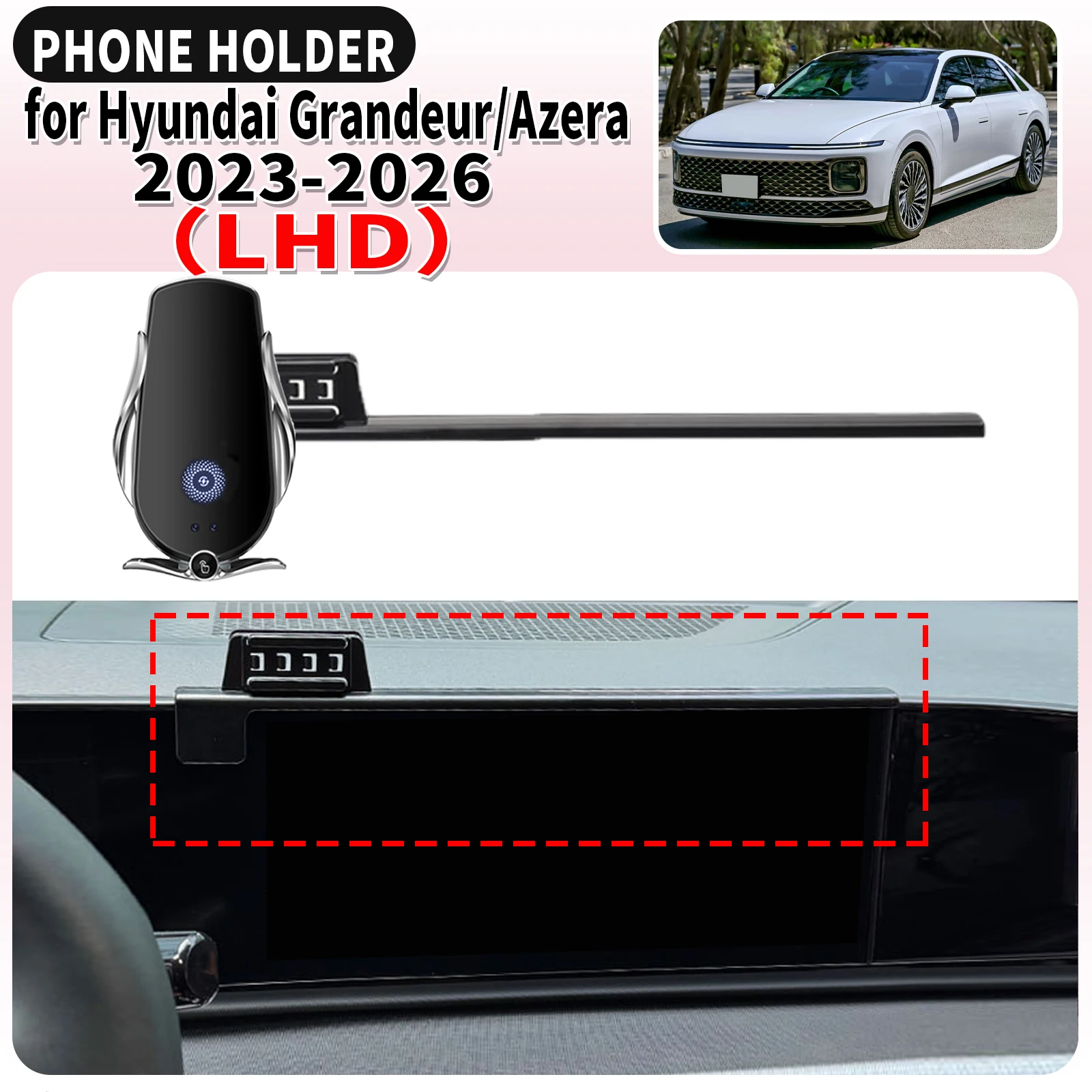for Hyundai Grandeur Azera GN7 2023-2026 Screen Base Mount Phone Holder Dedicated Clip-On Navigation Bracket Car accessoires
for Hyundai Grandeur Azera GN7 2023-2026 Screen Base Mount Phone Holder Dedicated Clip-On Navigation Bracket Car accessoires