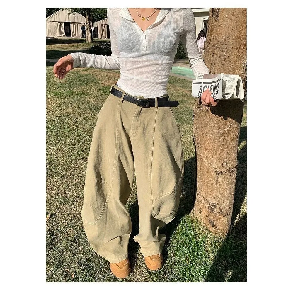 HOUZHOU Y2K Vintage Wash Women Cargo Jeans Harajuku Scimitar PU Fabric Ladies Denim Pants High Waist Trousers
HOUZHOU Y2K Vintage Wash Women Cargo Jeans Harajuku Scimitar PU Fabric Ladies Denim Pants High Waist Trousers