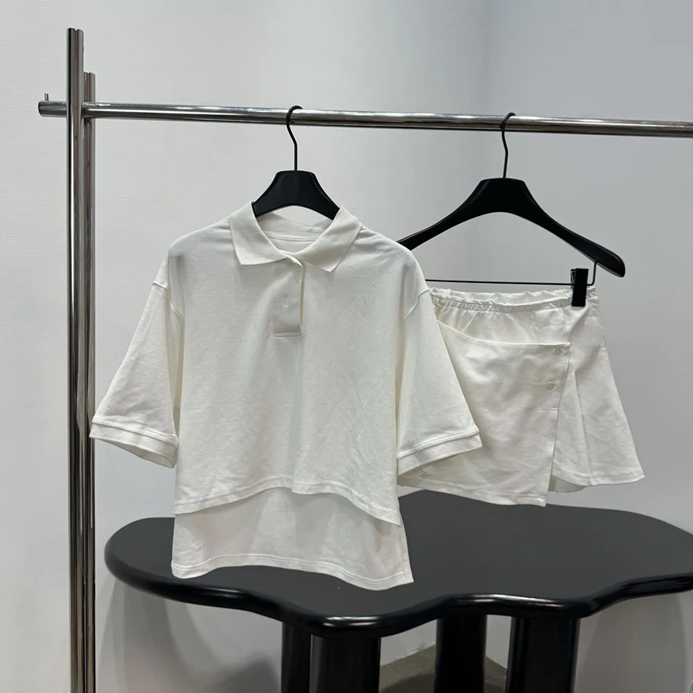 High-quality 2026 new solid-color women's T-shirt and skirt set, casual and fashionable, suitable for sporty outfits xy26423146
High-quality 2026 new solid-color women's T-shirt and skirt set, casual and fashionable, suitable for sporty outfits xy26423146
