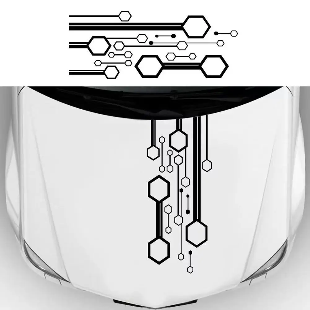 Sports Racing Stripe Graphic Stickers, Hood Honeycomb Hexagonal Pattern Decals, Exterior Car Decorations
Sports Racing Stripe Graphic Stickers, Hood Honeycomb Hexagonal Pattern Decals, Exterior Car Decorations