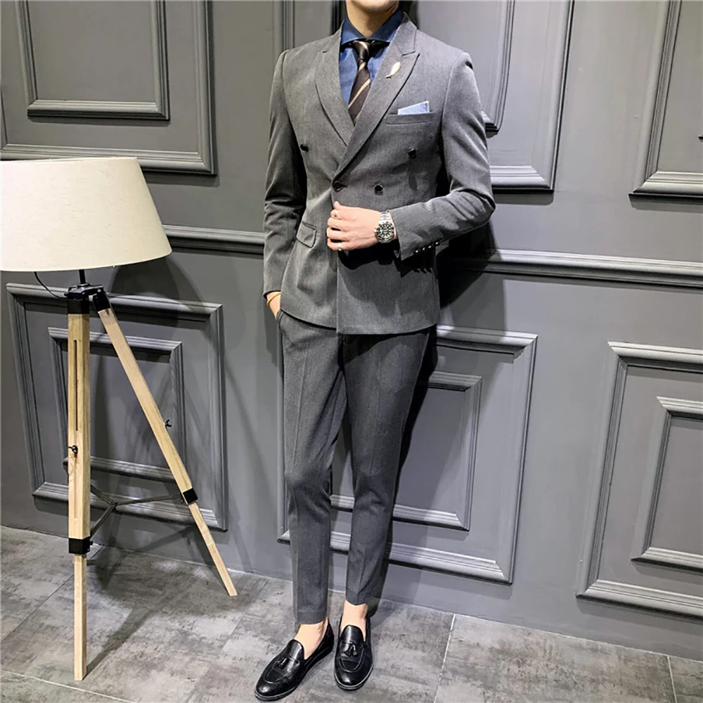 Suit set men's spring and autumn slim trend wide suit three-piece suit (coat jacket pants) custom banquet dress
Suit set men's spring and autumn slim trend wide suit three-piece suit (coat jacket pants) custom banquet dress