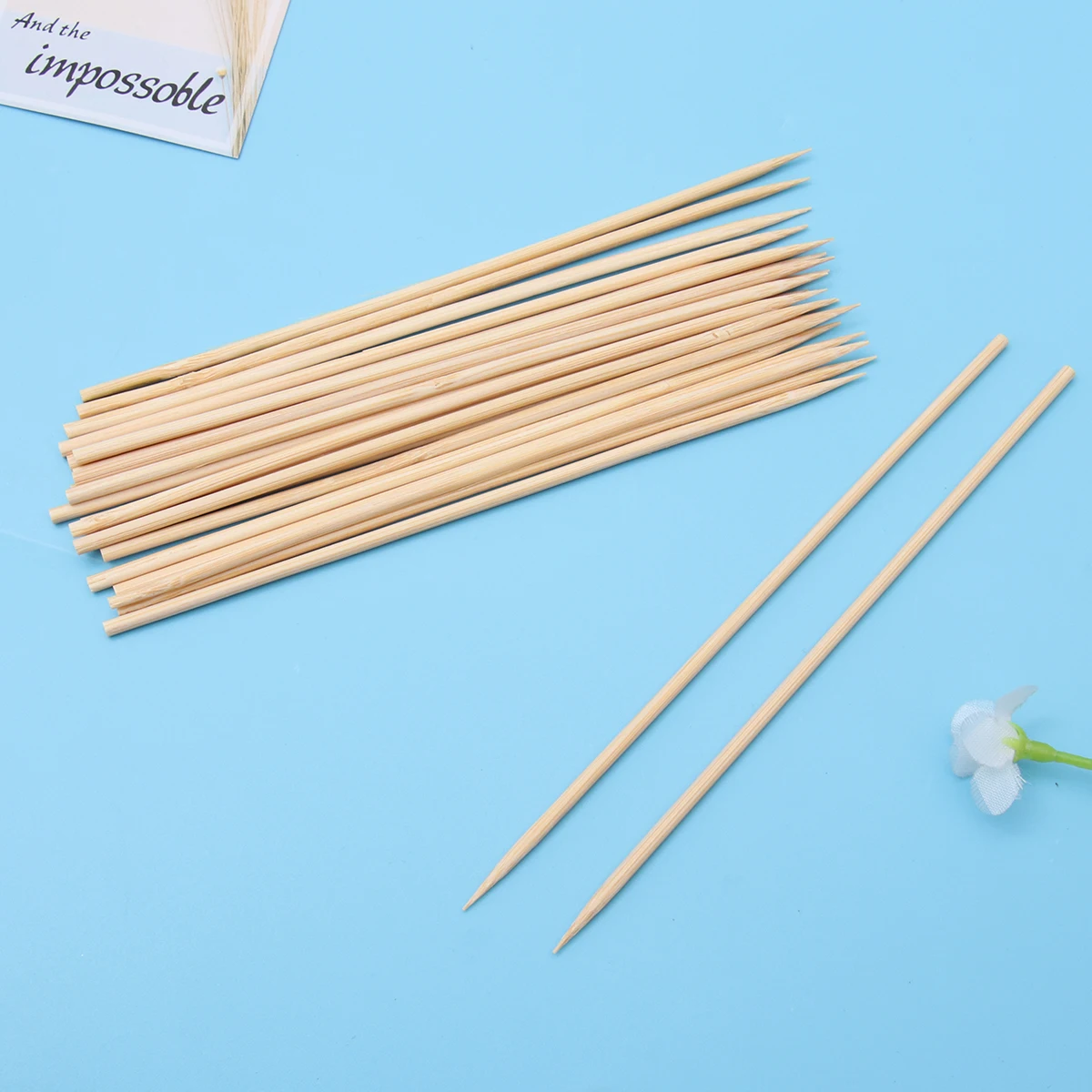 180 Pcs Bamboo Skewers BBQ Roasting Sticks Cocktail Party Appetizer Picks Serving Small Desserts Food Safe Environmental
180 Pcs Bamboo Skewers BBQ Roasting Sticks Cocktail Party Appetizer Picks Serving Small Desserts Food Safe Environmental