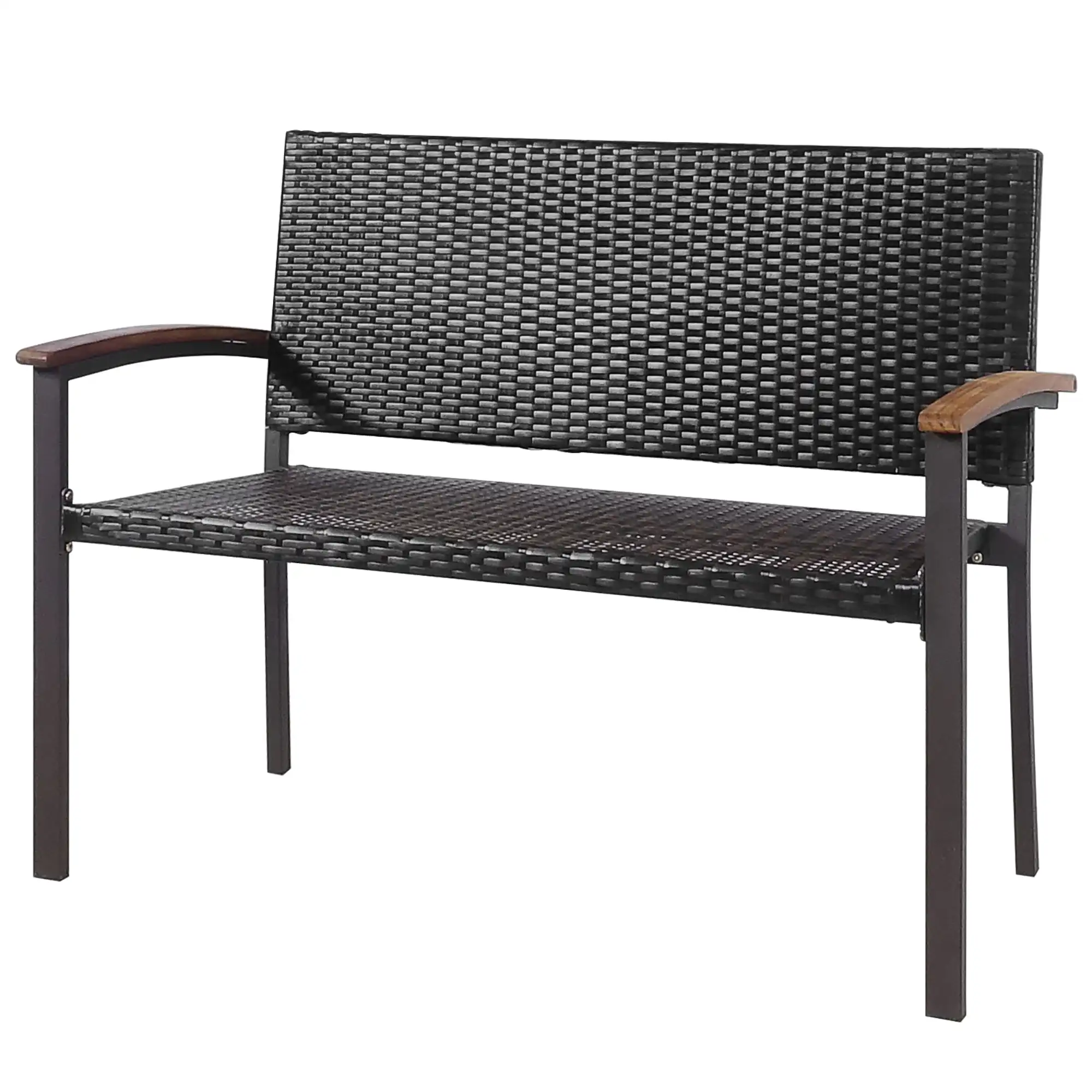 Outdoor Patio Loveseat, Weather Resistant PE Rattan, Sturdy Steel Frame, Comfortable Seating for 2, Easy Assembly
Outdoor Patio Loveseat, Weather Resistant PE Rattan, Sturdy Steel Frame, Comfortable Seating for 2, Easy Assembly