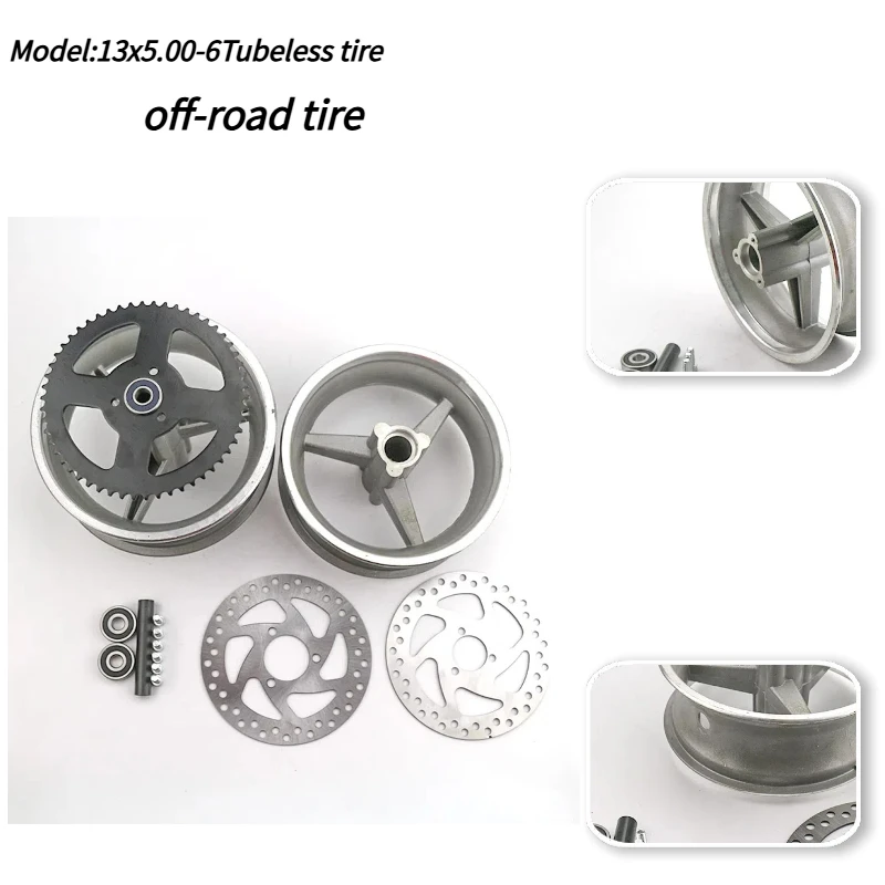 A set: 90/65-6.5 front and 110/50-6.5 rear Aluminum Wheel hub+1pcs Sprocket+2pcs Brake disc for pocket bike 47cc 49cc
A set: 90/65-6.5 front and 110/50-6.5 rear Aluminum Wheel hub+1pcs Sprocket+2pcs Brake disc for pocket bike 47cc 49cc