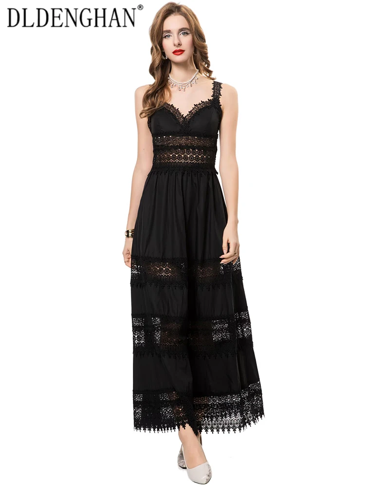 DLDENGHAN Water-Soluble Female Patchwork Long Dresses For Women Spaghetti Strap Sleeveless Vintage Backless Dress Spring Female
DLDENGHAN Water-Soluble Female Patchwork Long Dresses For Women Spaghetti Strap Sleeveless Vintage Backless Dress Spring Female