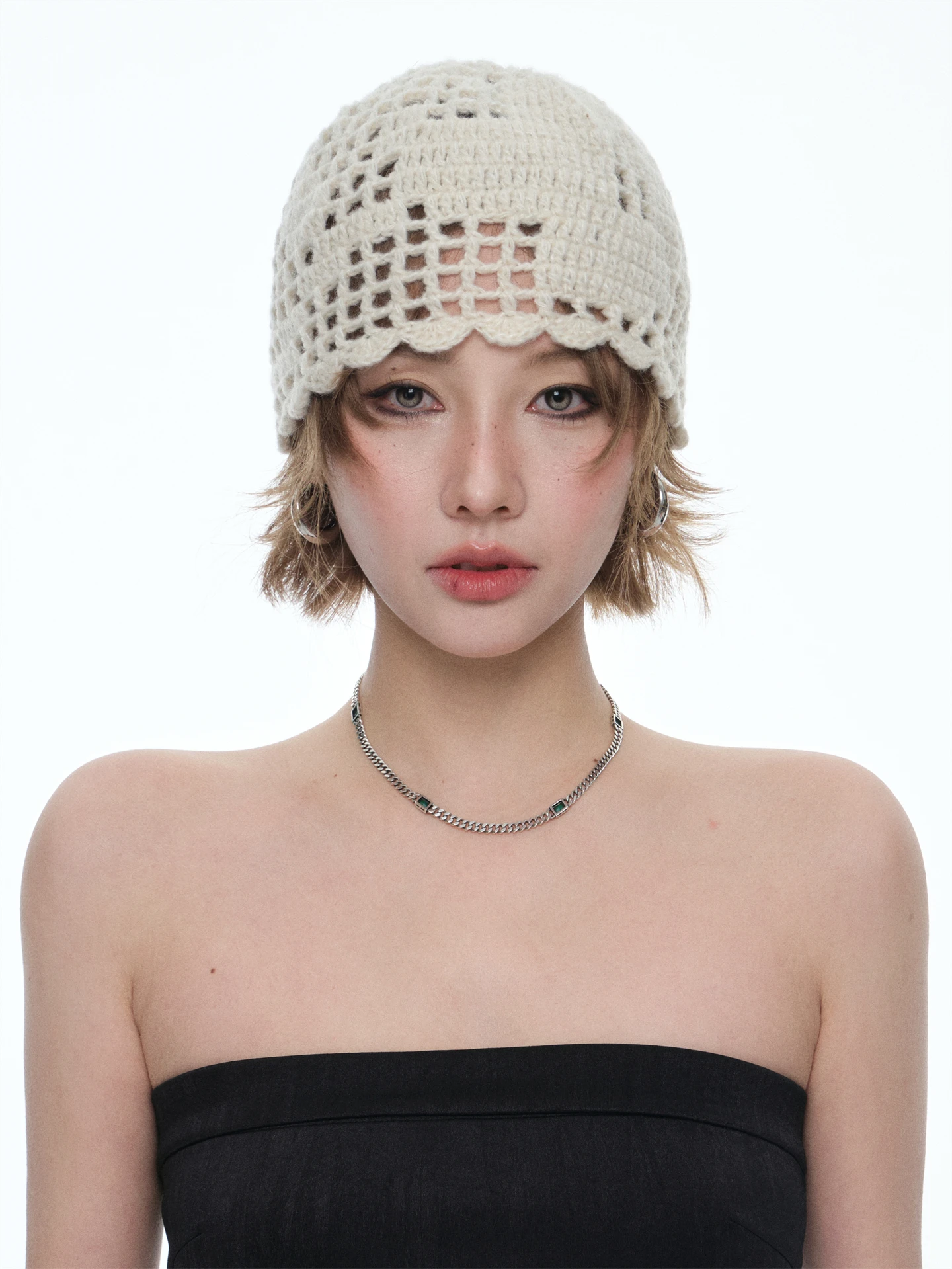 Handmade Knitted Woolen Cap Women's Simple Early Spring Korean Style Hollow out Headwear Fishing Net Shape Styling Hat
Handmade Knitted Woolen Cap Women's Simple Early Spring Korean Style Hollow out Headwear Fishing Net Shape Styling Hat