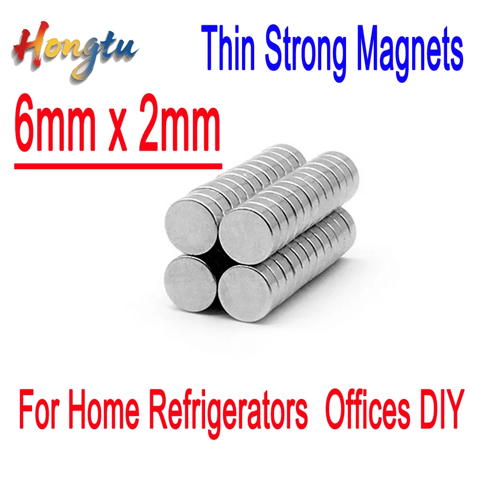 Hongtu Thin Strong Magnets 6mm x 2mm Small Round Magnet 6x2mm For Home Refrigerators, Offices DIY 6*2 mm
Hongtu Thin Strong Magnets 6mm x 2mm Small Round Magnet 6x2mm For Home Refrigerators, Offices DIY 6*2 mm