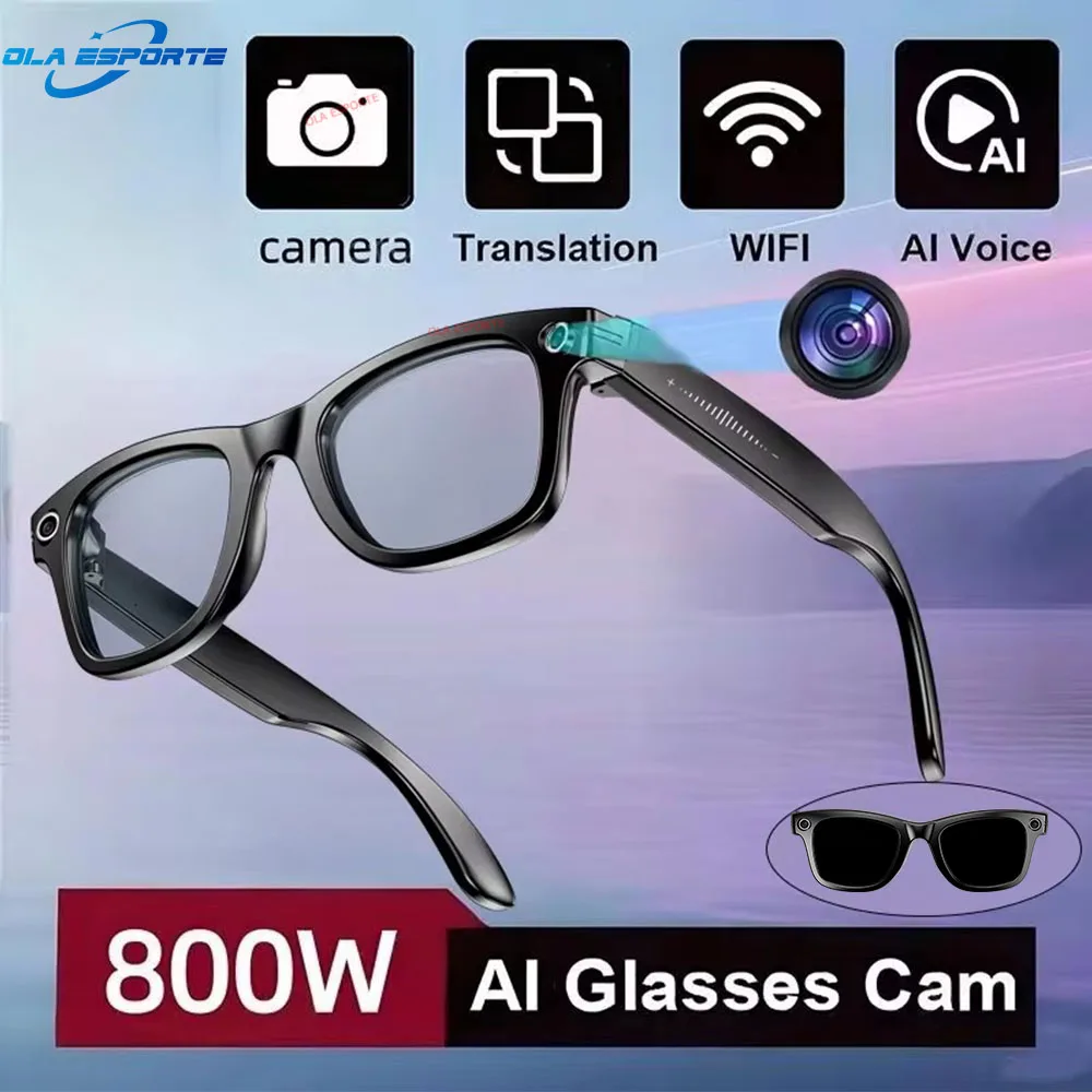 Новые очки для камеры, 800 Вт, пиксельная UHD камера, запись, шумоподавление, распознавание искусственного интеллекта, перевод, анти-синий свет, умные очки для мужчин
Новые очки для камеры, 800 Вт, пиксельная UHD камера, запись, шумоподавление, распознавание искусственного интеллекта, перевод, анти-синий свет, умные очки для мужчин