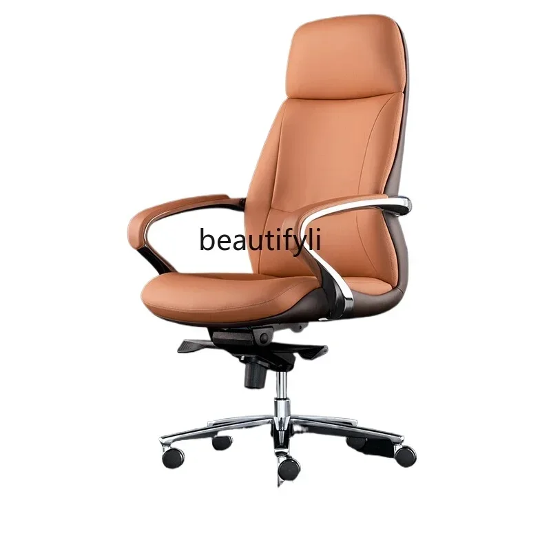 QQ Italian light luxury leather boss office chair comfortable computer study president cowhide class chair single sofa chair
QQ Italian light luxury leather boss office chair comfortable computer study president cowhide class chair single sofa chair