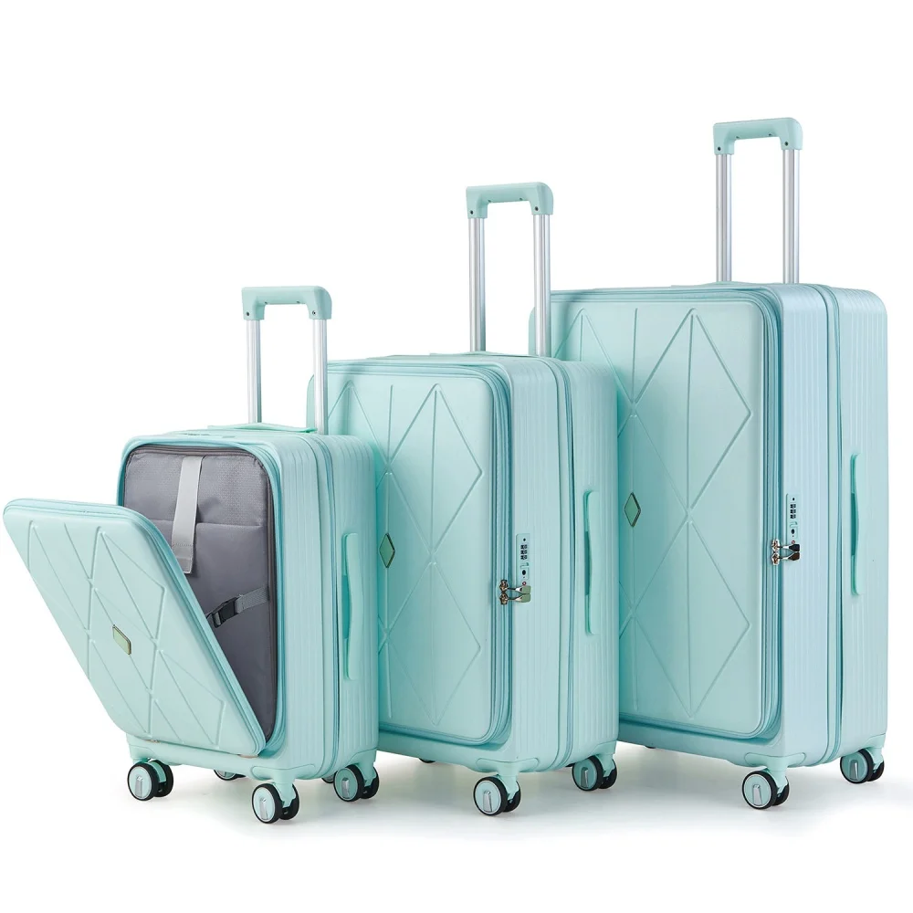 Front Laptop Pocket Suitcase Sets 3 Piece 20/24/28 Inch Travel Suitcase Rolling Luggage with TSA Lock Spinner Wheels Hard Shell
Front Laptop Pocket Suitcase Sets 3 Piece 20/24/28 Inch Travel Suitcase Rolling Luggage with TSA Lock Spinner Wheels Hard Shell