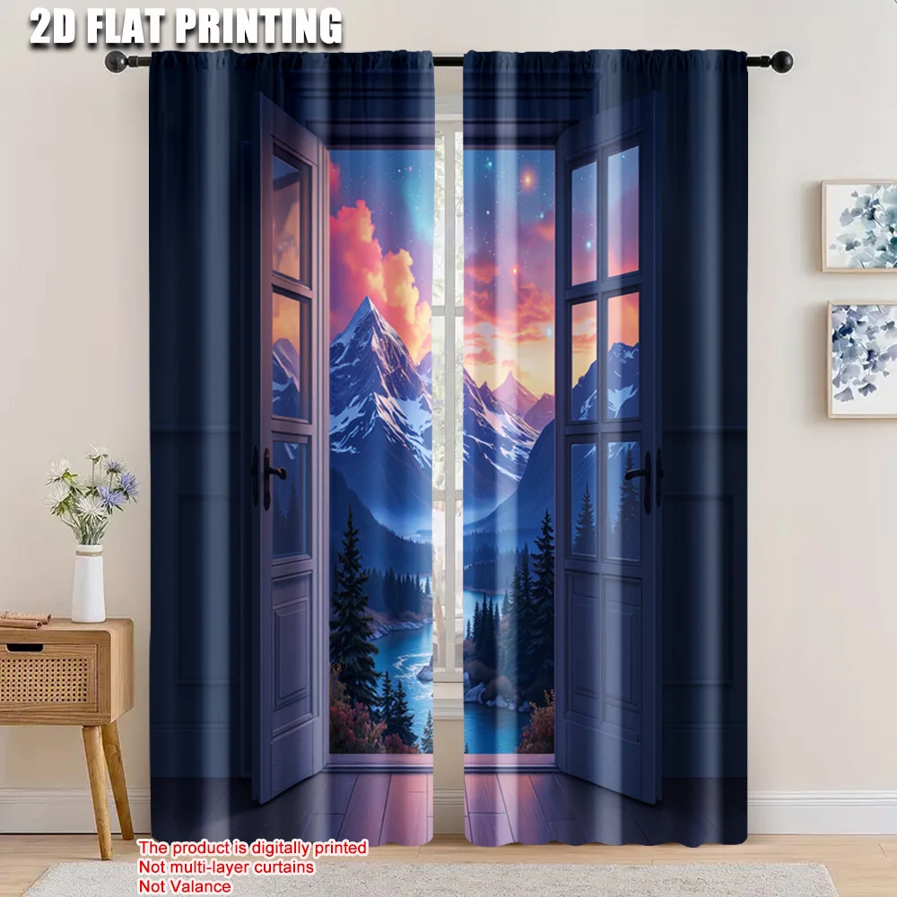 2pcs, 2D flat printing Curtains Starry Night Versatile Durable Polyester,Without Electricity Festive Wall Decor for translucent
2pcs, 2D flat printing Curtains Starry Night Versatile Durable Polyester,Without Electricity Festive Wall Decor for translucent