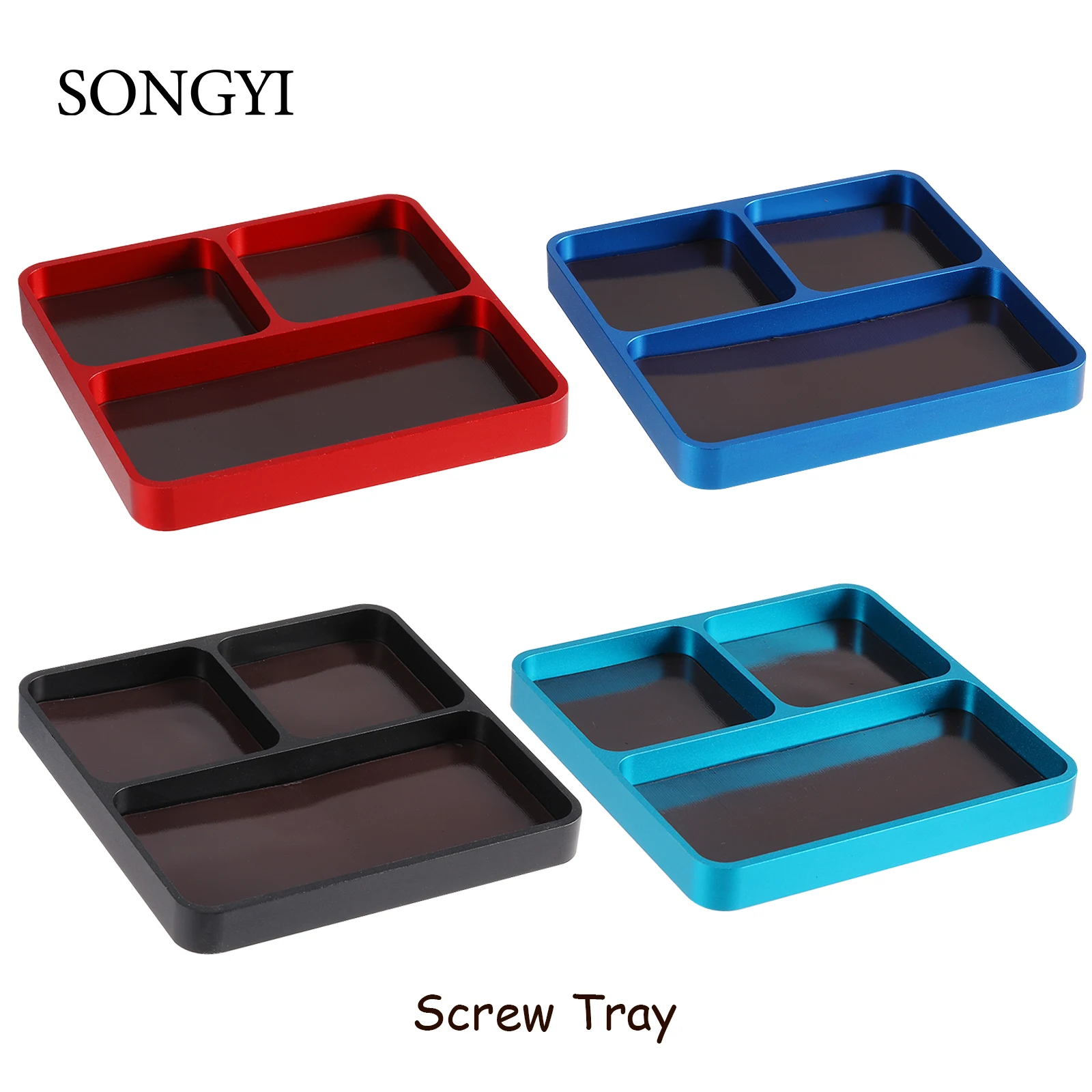 Screw Tray 99*98*11mm Frosted Smooth Aluminum Metal Medium Magnetic Screw Storage Repair Tool for RC Car Boat Airplane Model
Screw Tray 99*98*11mm Frosted Smooth Aluminum Metal Medium Magnetic Screw Storage Repair Tool for RC Car Boat Airplane Model