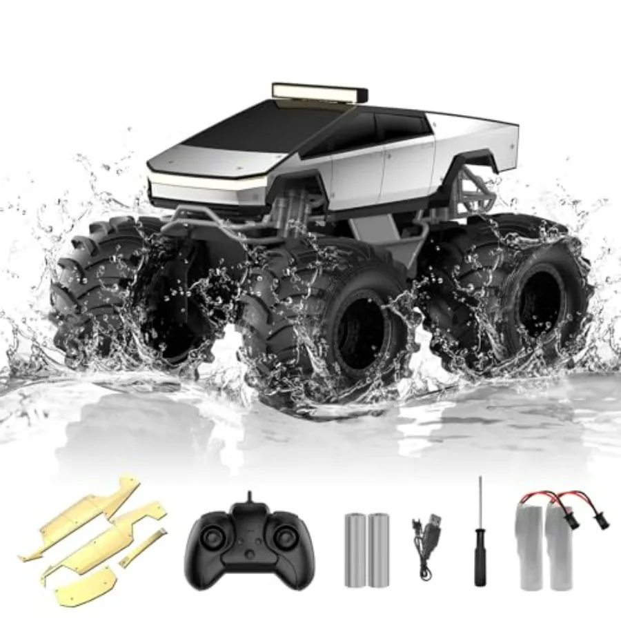 Amphibious Remote Control Car, 1:18 Monster Truck Toys for Boys RC Cars, 2.4 GHz Waterproof RC Trucks, 4WD All Terrain Off-Road
Amphibious Remote Control Car, 1:18 Monster Truck Toys for Boys RC Cars, 2.4 GHz Waterproof RC Trucks, 4WD All Terrain Off-Road