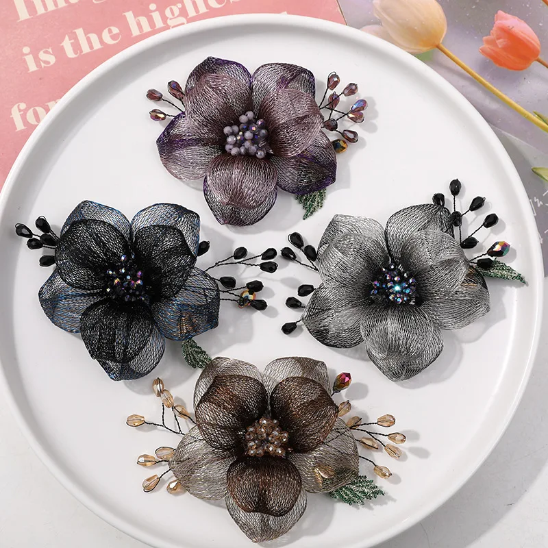 2pcs Vintage Luxury Copper Wire Crystal Double Layer Flower DIY Handwoven Versatile Headwear Hair Clips Hair Accessories Materia
2pcs Vintage Luxury Copper Wire Crystal Double Layer Flower DIY Handwoven Versatile Headwear Hair Clips Hair Accessories Materia