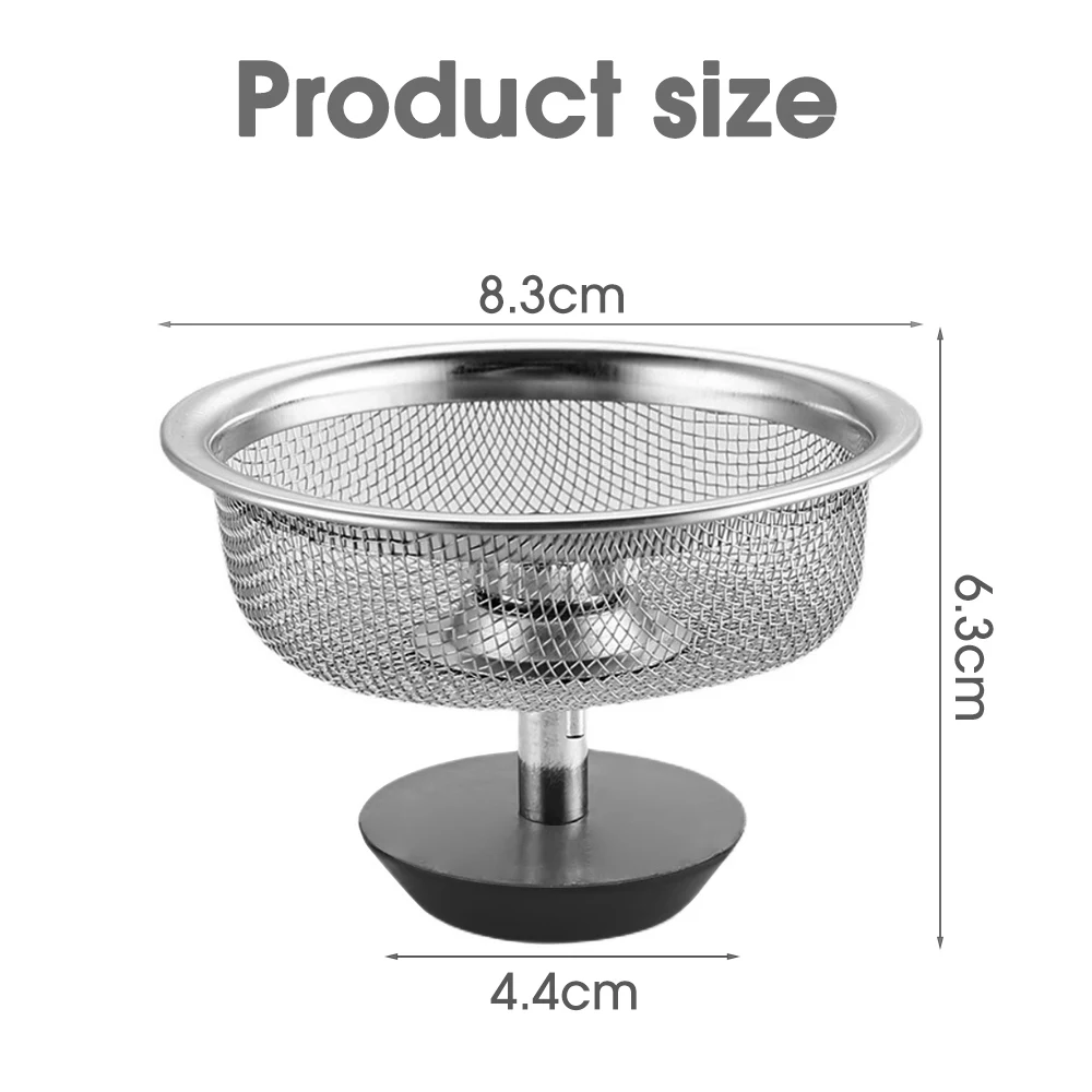 Kitchen Sink Strainer with Handle & Stopper Replacement Sink Drain Basket Stainless Steel Mesh Filter Strainers Waste Hole Trap
Kitchen Sink Strainer with Handle & Stopper Replacement Sink Drain Basket Stainless Steel Mesh Filter Strainers Waste Hole Trap