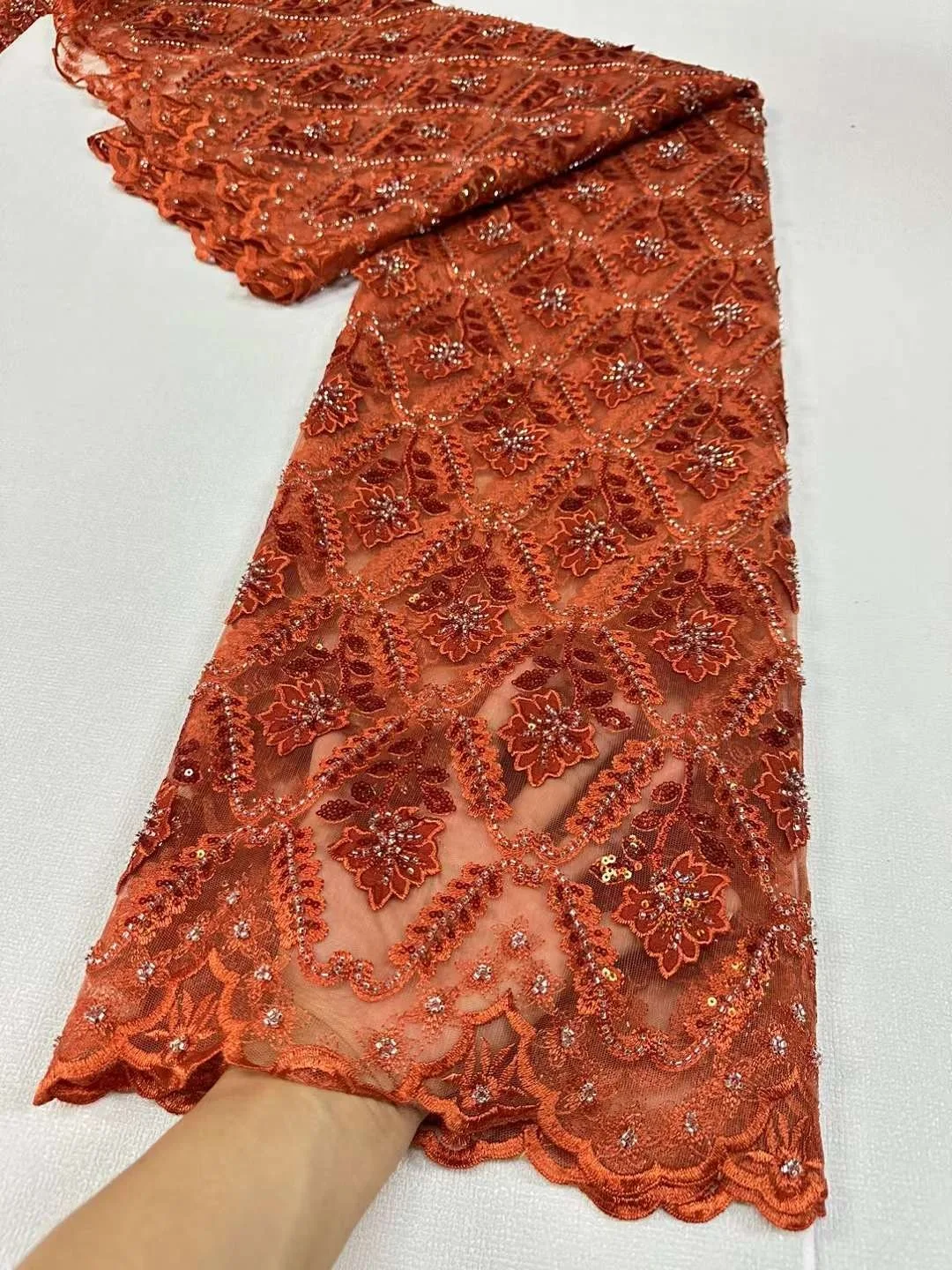 Luxury African Lace Fabric 3D Flower Beads Tulle Lace Fabric 5 Yards High Quality 2024 3D Flower Appliques for Clothing
Luxury African Lace Fabric 3D Flower Beads Tulle Lace Fabric 5 Yards High Quality 2024 3D Flower Appliques for Clothing