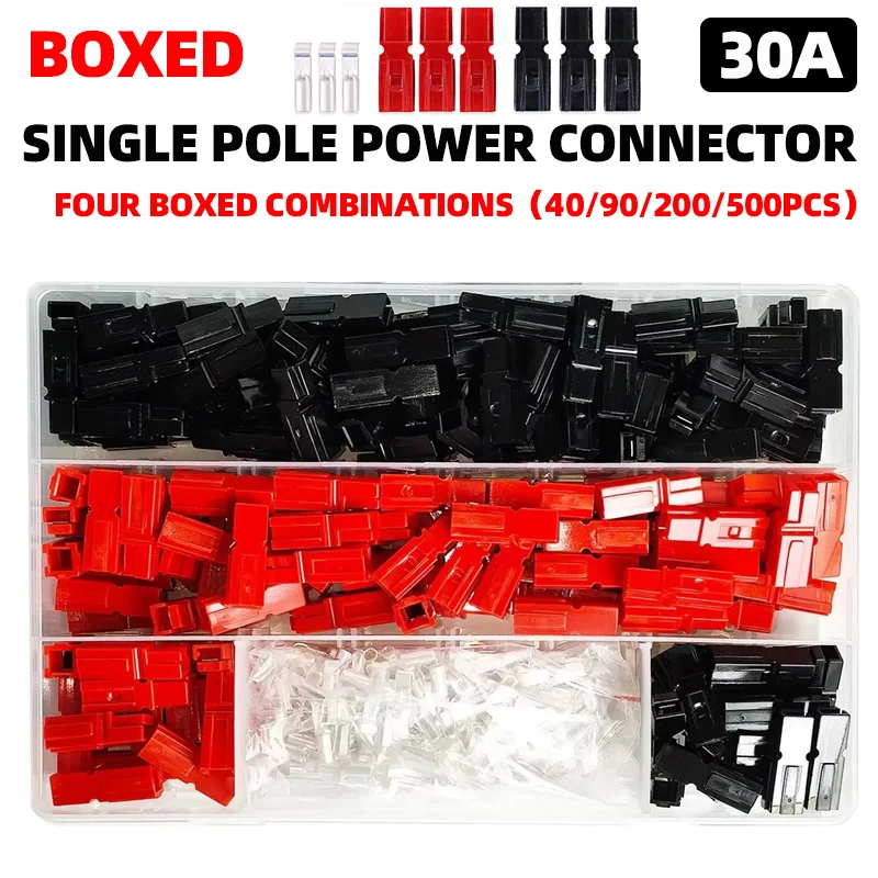 40/90/200/500 Pcs Anderson Single Pole 30A Plugs! High Current Connectors for Battery Forklifts and UPS,Modular Power Connectors
40/90/200/500 Pcs Anderson Single Pole 30A Plugs! High Current Connectors for Battery Forklifts and UPS,Modular Power Connectors