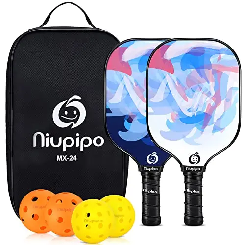 Blue Pink Watercolor Pickleball Paddles Set, 2-Player Kit with 4 Pickleballs & Carry Bag, Ideal for Beginners
Blue Pink Watercolor Pickleball Paddles Set, 2-Player Kit with 4 Pickleballs & Carry Bag, Ideal for Beginners
