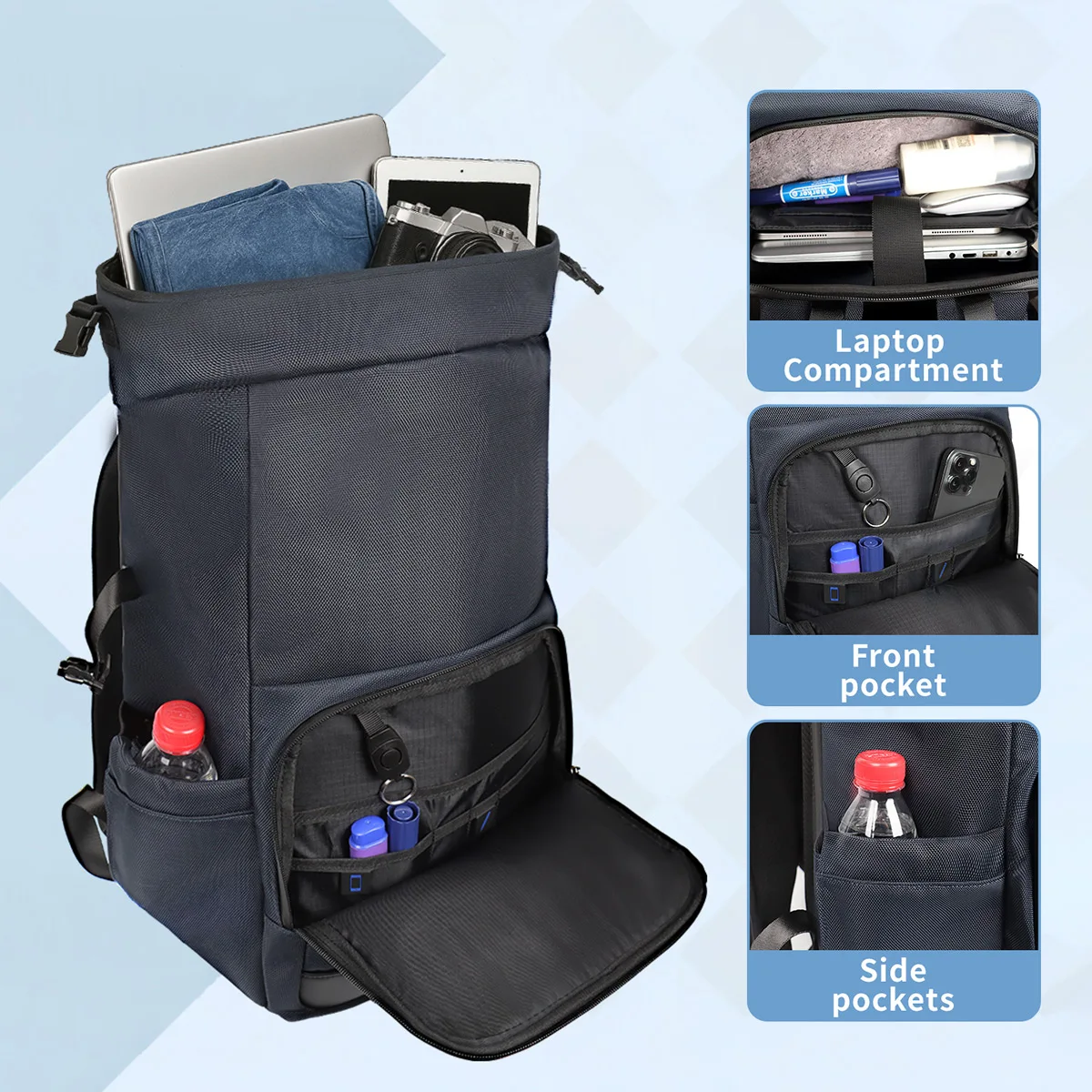 New York XPress Roll-Top Backpack for Men Large Capacity Expandable Laptop Bag Leisure Travel Backpack Hiking Camping Bags 
New York XPress Roll-Top Backpack for Men Large Capacity Expandable Laptop Bag Leisure Travel Backpack Hiking Camping Bags