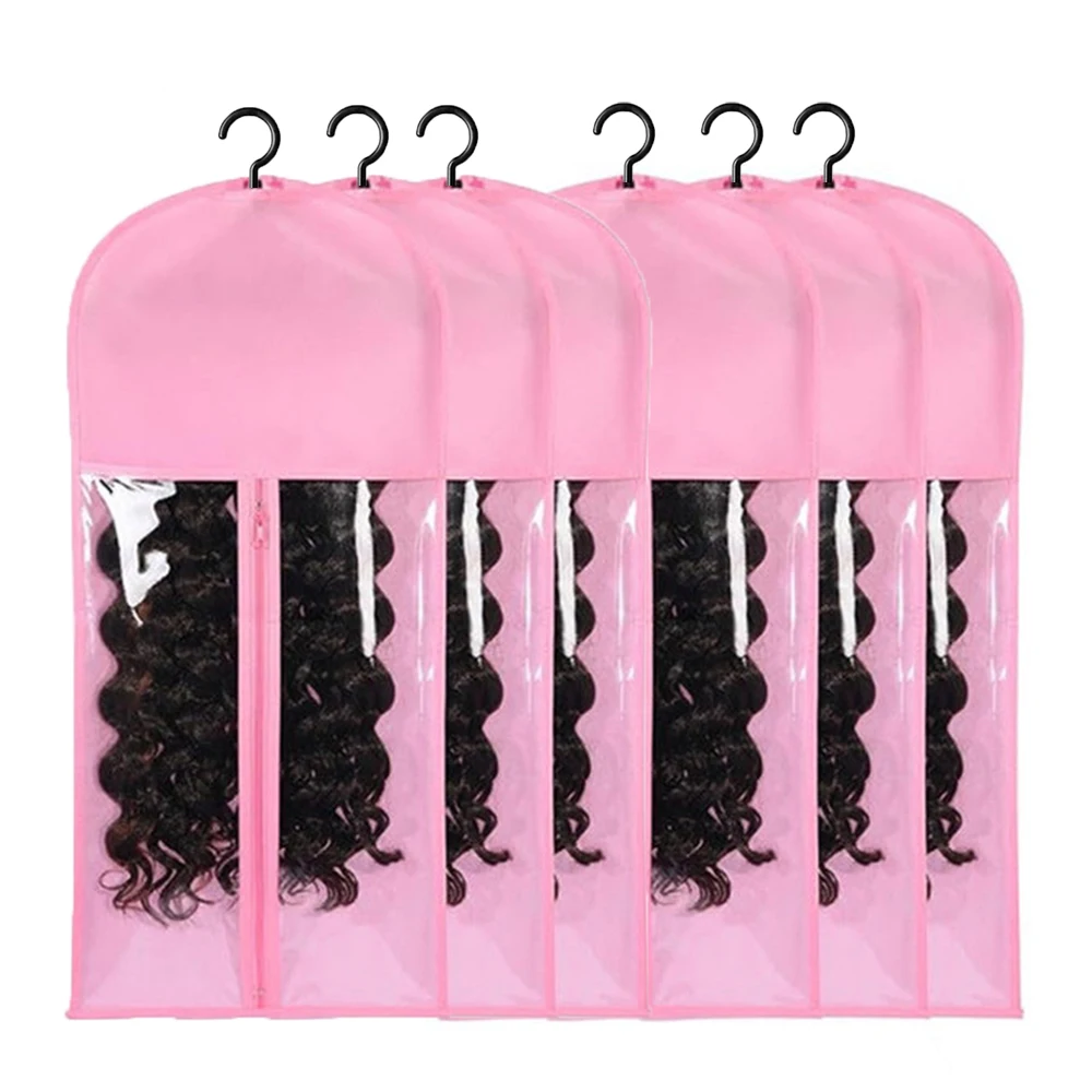 1PCS Pink Non-woven dustproof wig handbag with hook long hair extension storage bag suitable for salon home wig storage
1PCS Pink Non-woven dustproof wig handbag with hook long hair extension storage bag suitable for salon home wig storage