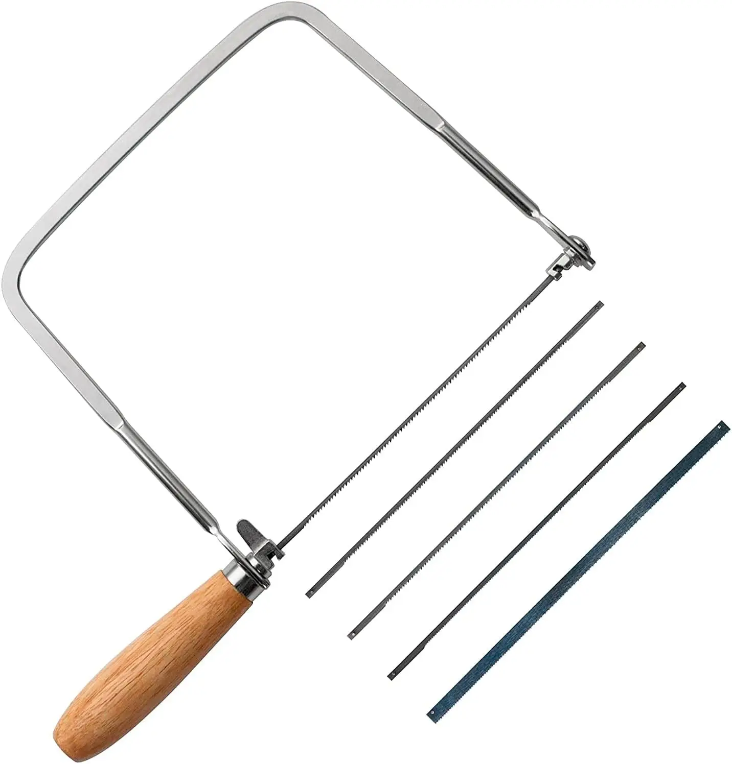 Coping Saw with 5 Replacement Blades Set for Woodworking, Plastic, Metal Cutting, Deep Frame Design
Coping Saw with 5 Replacement Blades Set for Woodworking, Plastic, Metal Cutting, Deep Frame Design