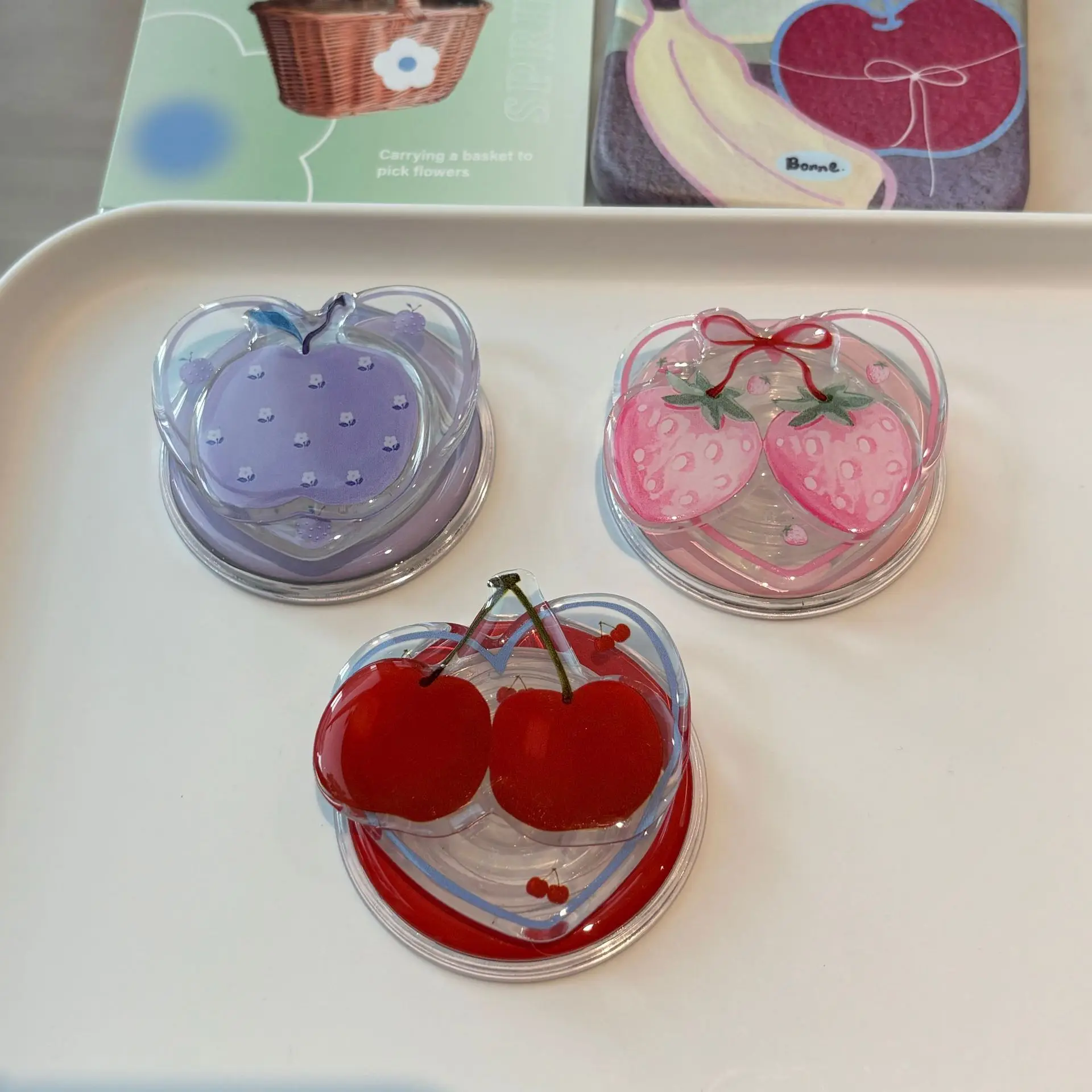 The New Three-dimensional Fruit Cherry Bracket Is Suitable for Magsafe Magnetic Mobile Phone Case Desktop Lazy Artifact
The New Three-dimensional Fruit Cherry Bracket Is Suitable for Magsafe Magnetic Mobile Phone Case Desktop Lazy Artifact