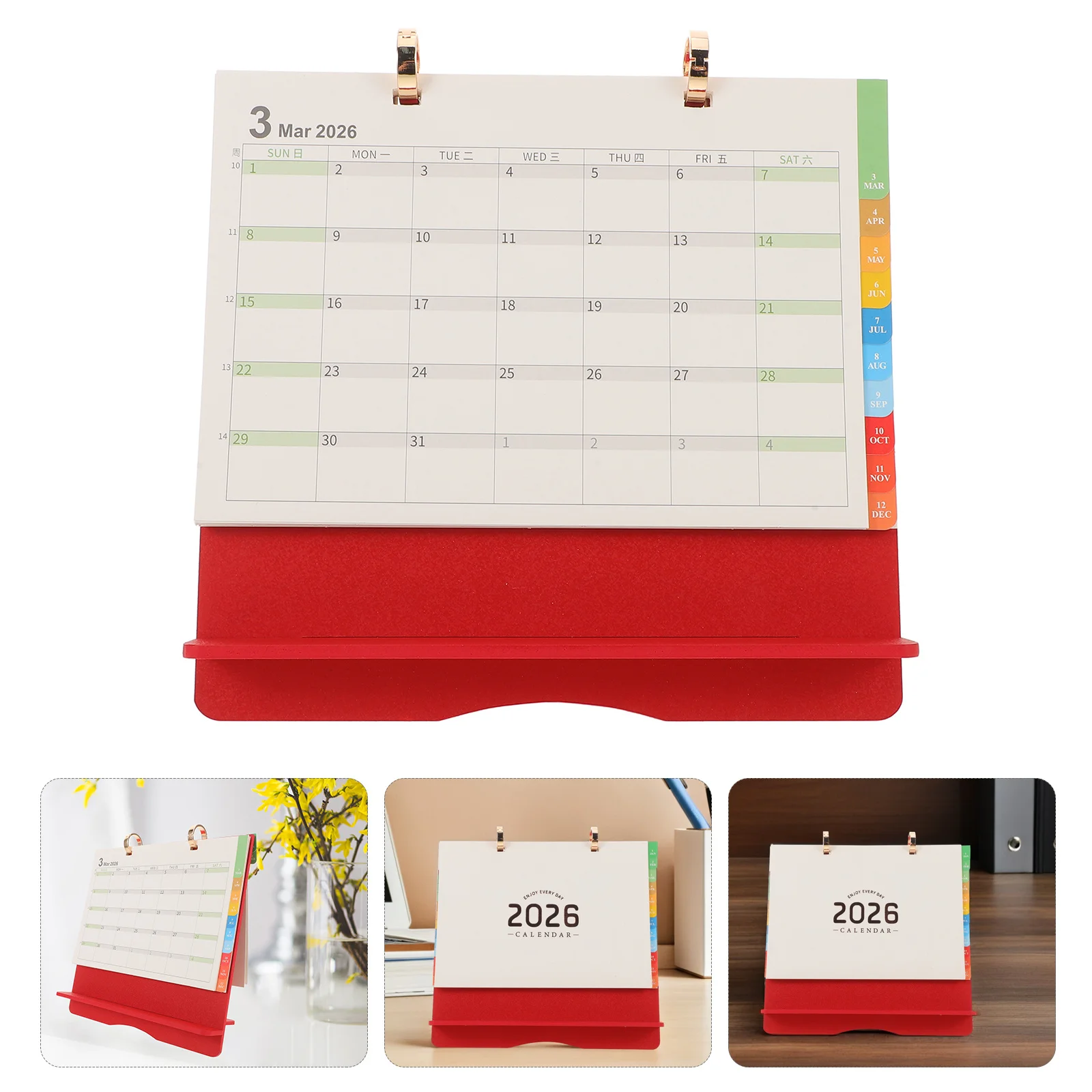 Desktop Calendar with Stand 2026 Wooden Flip Planner for Daily Schedule Yearly Monthly Tracking Red Wood Desk Calendar
Desktop Calendar with Stand 2026 Wooden Flip Planner for Daily Schedule Yearly Monthly Tracking Red Wood Desk Calendar