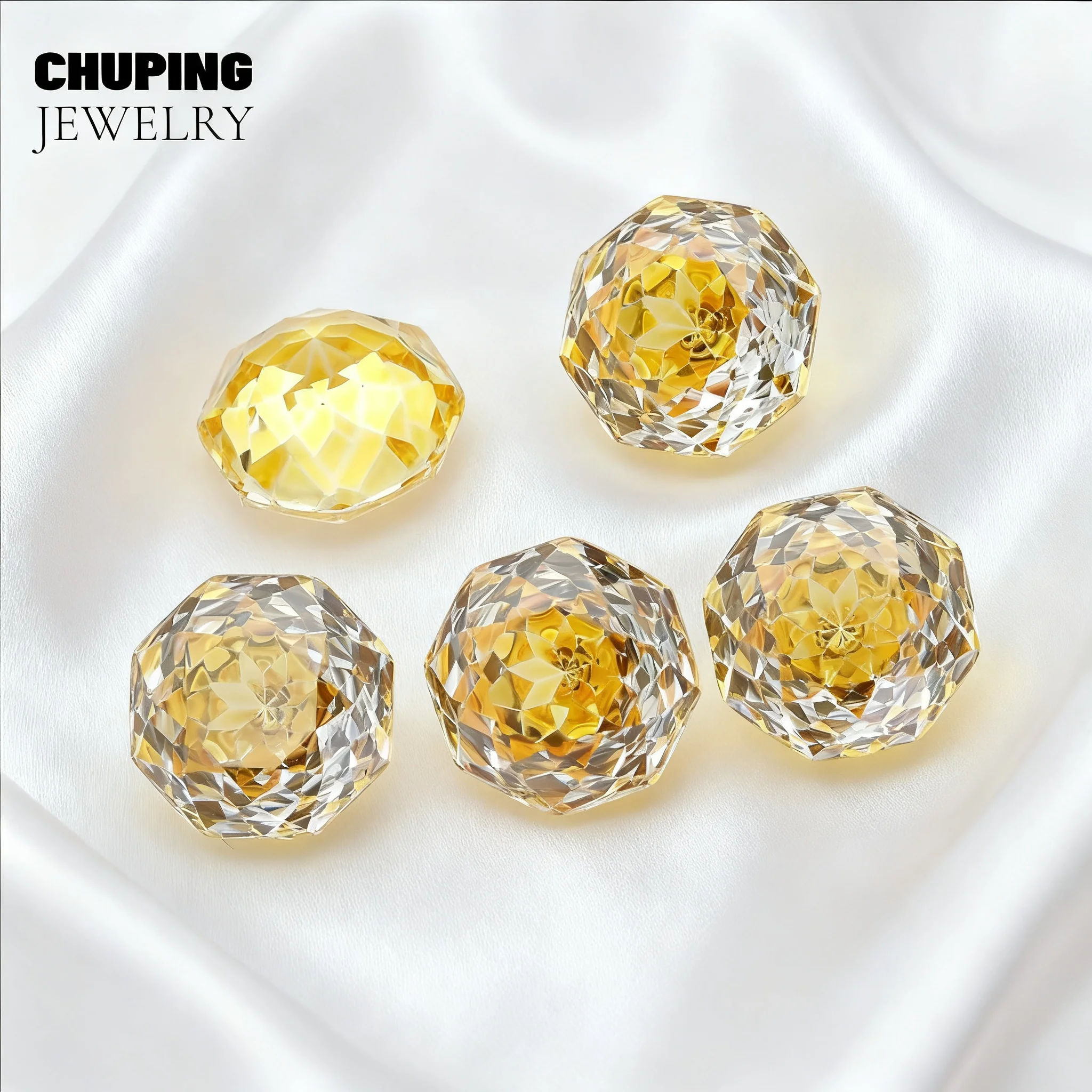 ChuPing 5A Grade Sunlit Golden Cubic Zirconia Millennium Rose Cut Stud For Making Jewelry Lab Grown CZ Making Loose Gemstone
ChuPing 5A Grade Sunlit Golden Cubic Zirconia Millennium Rose Cut Stud For Making Jewelry Lab Grown CZ Making Loose Gemstone
