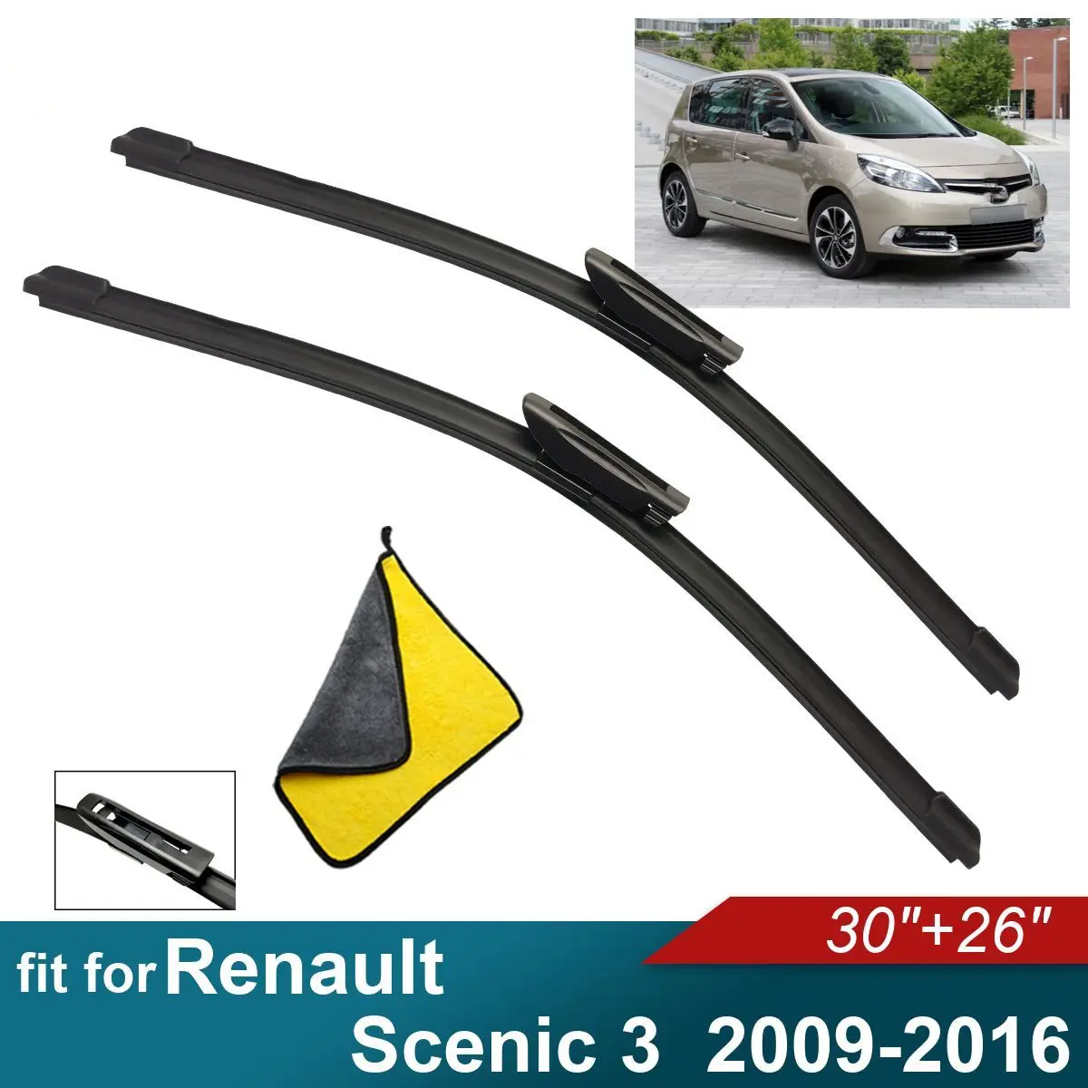 Car Windshield Wiper Blades Fit For Renault Scenic 3 Wiper Blades Soft Rubber Auto Front Windscreen
Car Windshield Wiper Blades Fit For Renault Scenic 3 Wiper Blades Soft Rubber Auto Front Windscreen