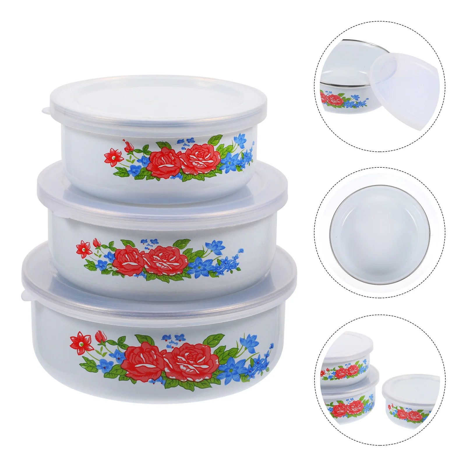 Fresh Bowl Set Food Container Storage Containers Enamelware Colorful Bowls Serving with Lid Mixing
Fresh Bowl Set Food Container Storage Containers Enamelware Colorful Bowls Serving with Lid Mixing