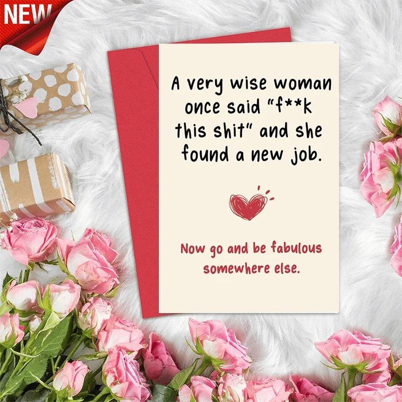 Funny Resignation Greeting Card, Wise Woman Quote New Job Farewell Card, Humorous Good Luck Going Away Card f
Funny Resignation Greeting Card, Wise Woman Quote New Job Farewell Card, Humorous Good Luck Going Away Card f