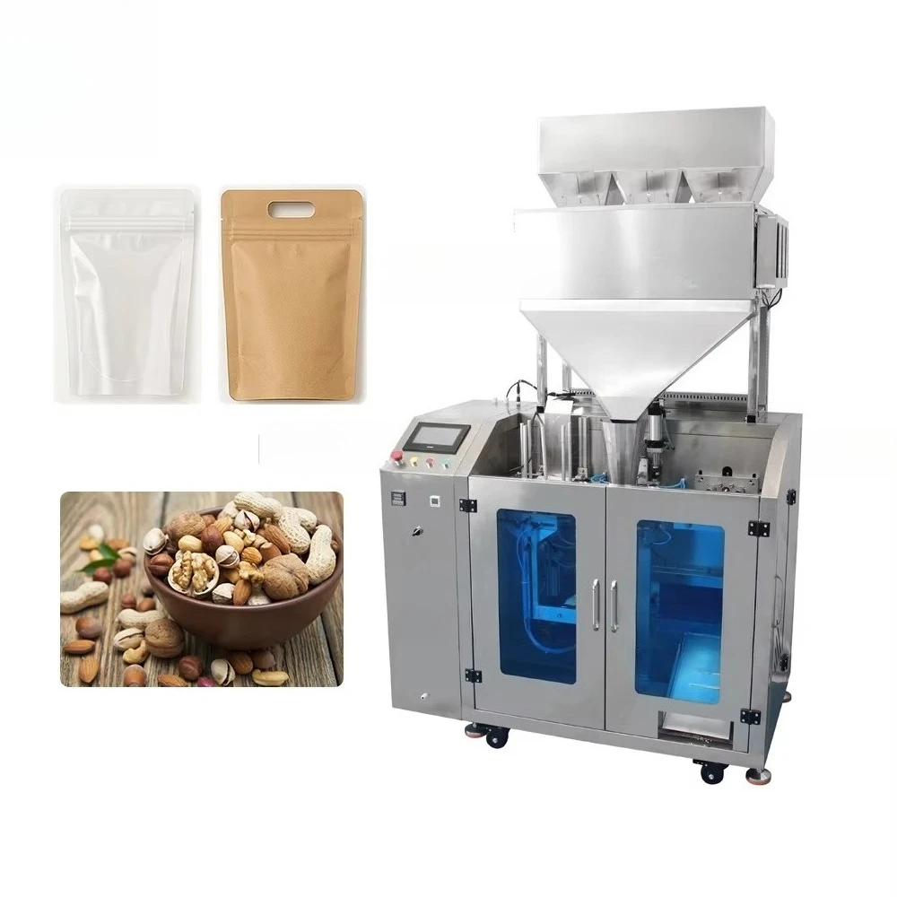 Customized Nut Granule Coffee Powder Potato Chip Plastic Premade Bag Stand up Pouch Weighing Filling Sealing Packing Machine
Customized Nut Granule Coffee Powder Potato Chip Plastic Premade Bag Stand up Pouch Weighing Filling Sealing Packing Machine