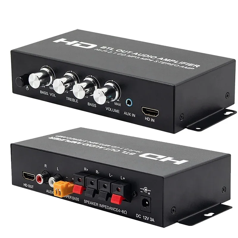 HDMI-совместимый аудиоусилитель мощности 80Втx2+80Вт, усилитель для сабвуфера, 2.1-канальный стереоусилитель басов, автомобильный усилитель мощности, мини-медиаплеер
HDMI-совместимый аудиоусилитель мощности 80Втx2+80Вт, усилитель для сабвуфера, 2.1-канальный стереоусилитель басов, автомобильный усилитель мощности, мини-медиаплеер