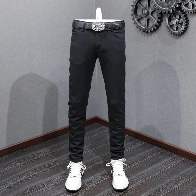 Fashionable new men's jeans with washed water, nostalgic stretch, slim fit, retro black jeans, high street designer, hip-hop bra
Fashionable new men's jeans with washed water, nostalgic stretch, slim fit, retro black jeans, high street designer, hip-hop bra