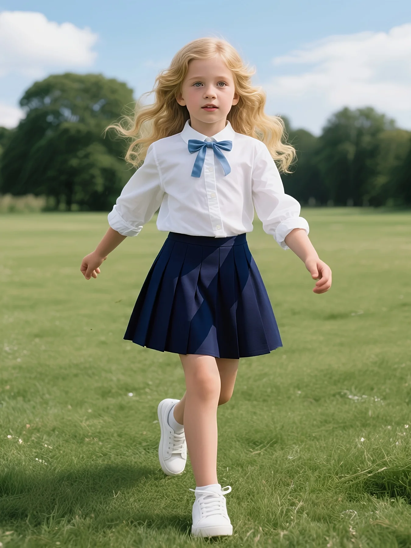 Летняя короткая плиссированная юбка темно-синего цвета для девочки
Летняя короткая плиссированная юбка темно-синего цвета для девочки