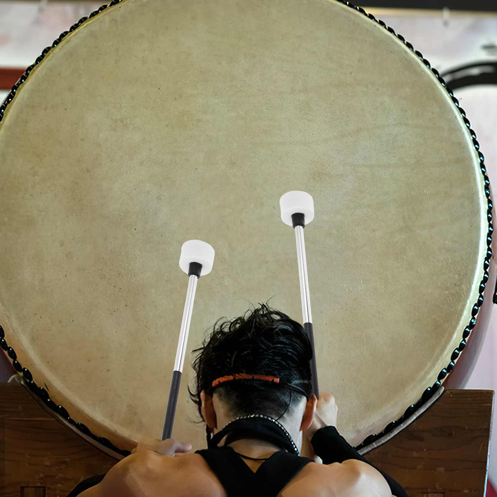 2Pcs Stainless Steel Drum Mallets Non-Slip Handle Soft Felt Heads Ideal for Band Stage Practice Beginner Drummers Percussion
2Pcs Stainless Steel Drum Mallets Non-Slip Handle Soft Felt Heads Ideal for Band Stage Practice Beginner Drummers Percussion