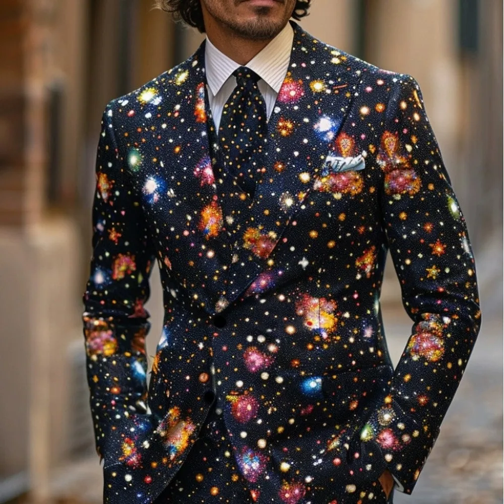 New 3D Printed Men Suit Party Prom Nightclub Stage Shiny Performance Male Tuxedos 2 Piece Set Blazer Pants A06-04
New 3D Printed Men Suit Party Prom Nightclub Stage Shiny Performance Male Tuxedos 2 Piece Set Blazer Pants A06-04