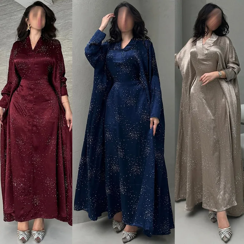 Eid Mubarak Muslim Women Diamonds Maxi Dress Abayas Dubai Turkey Kaftan Ramadan Jalabiya Loose Caftan Party Dresses Arab Robes
Eid Mubarak Muslim Women Diamonds Maxi Dress Abayas Dubai Turkey Kaftan Ramadan Jalabiya Loose Caftan Party Dresses Arab Robes