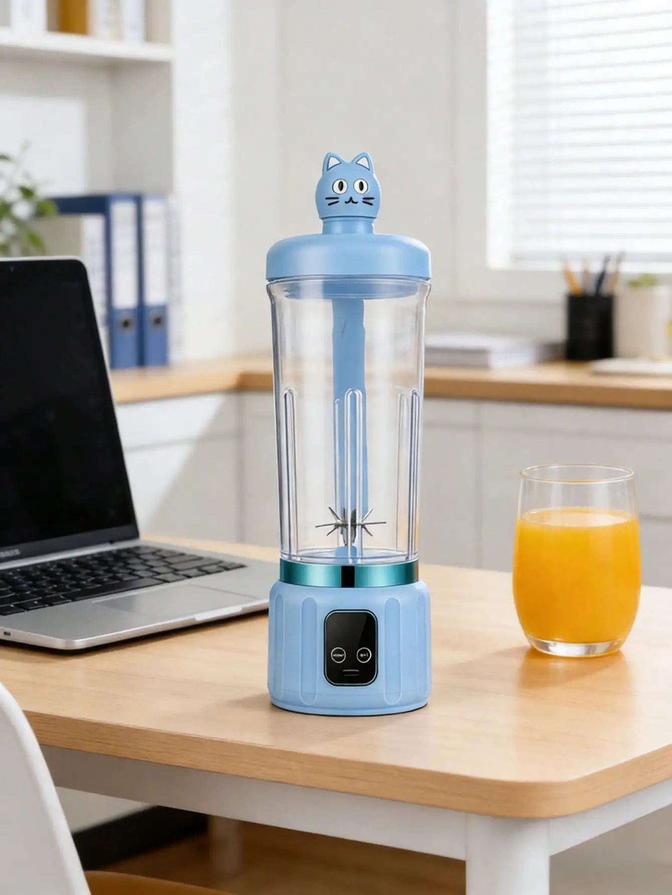 2-Color Portable USB Mini Blender Juicer, 3 Modes, Digital Display, 12 Blades, 15oz, Easy Clean, Travel-Friendly for Fresh Juice
2-Color Portable USB Mini Blender Juicer, 3 Modes, Digital Display, 12 Blades, 15oz, Easy Clean, Travel-Friendly for Fresh Juice
