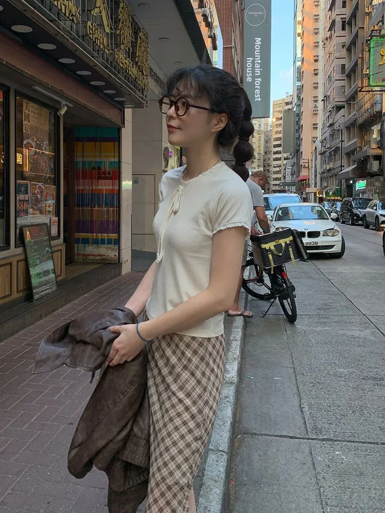 Spring Vintage High Waist Plaid Elastic Waistband Women's Skirt Bodycon Dress Korean Style City Commute Polyester Fiber
Spring Vintage High Waist Plaid Elastic Waistband Women's Skirt Bodycon Dress Korean Style City Commute Polyester Fiber