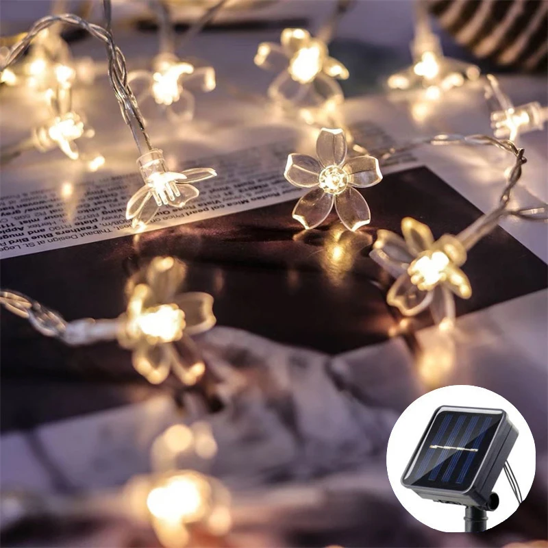 Outdoor Solar Fairy Lights Cherry Blossoms String Lighting Lamp for Backyard Garden Lawn Fence Patio Courtyard Christmas Decor
Outdoor Solar Fairy Lights Cherry Blossoms String Lighting Lamp for Backyard Garden Lawn Fence Patio Courtyard Christmas Decor